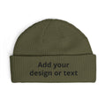 Custom Cuff Beanie — Personalized Knit Hat with Your Text or Design