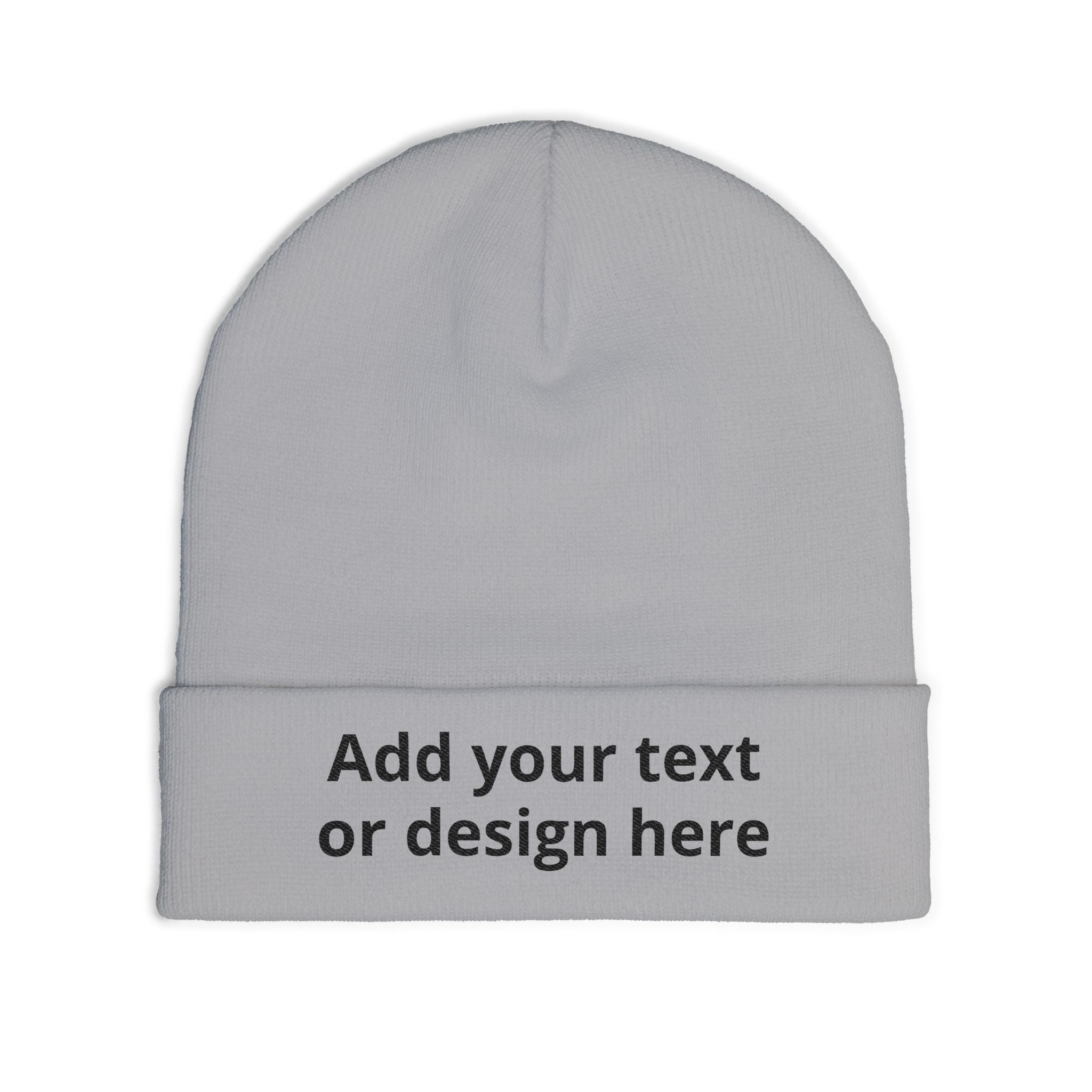 Custom Embroidered Knit Beanie — Personalized Cuff Hat