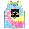 Custom Tie-Dye Tank Top — Personalized Photo & Text Summer Top