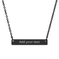 Engravable Horizontal Bar Necklace — Personalized Name & Message Necklace