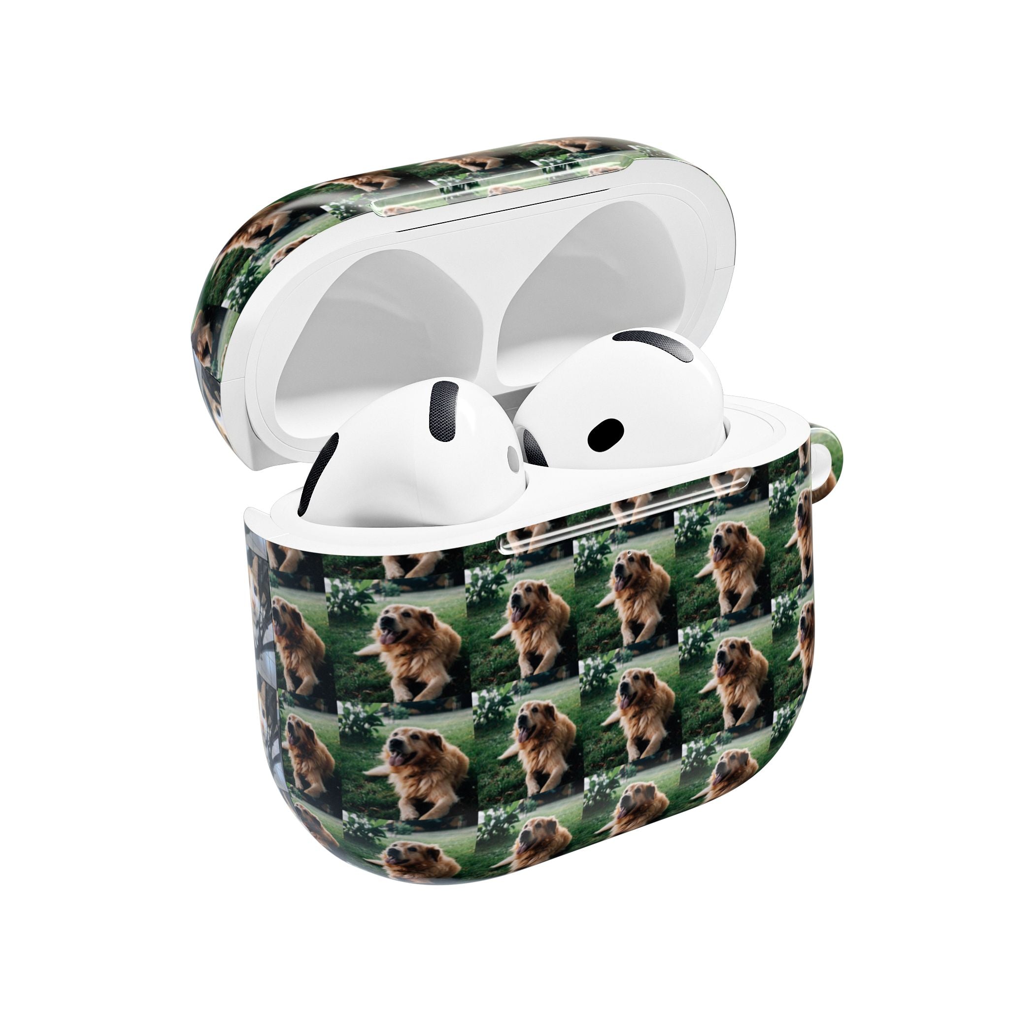 Pet Photo Pattern AirPod Case — Custom Dog & Cat Collage Silicone Cover