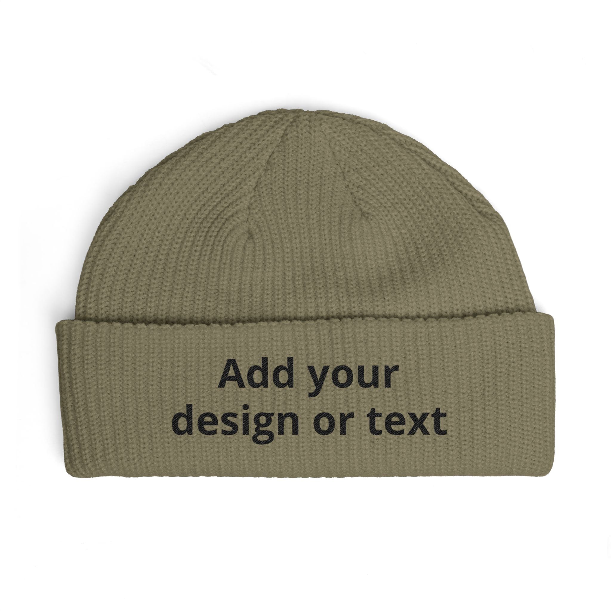 Custom Cuff Beanie — Personalized Knit Hat with Your Text or Design