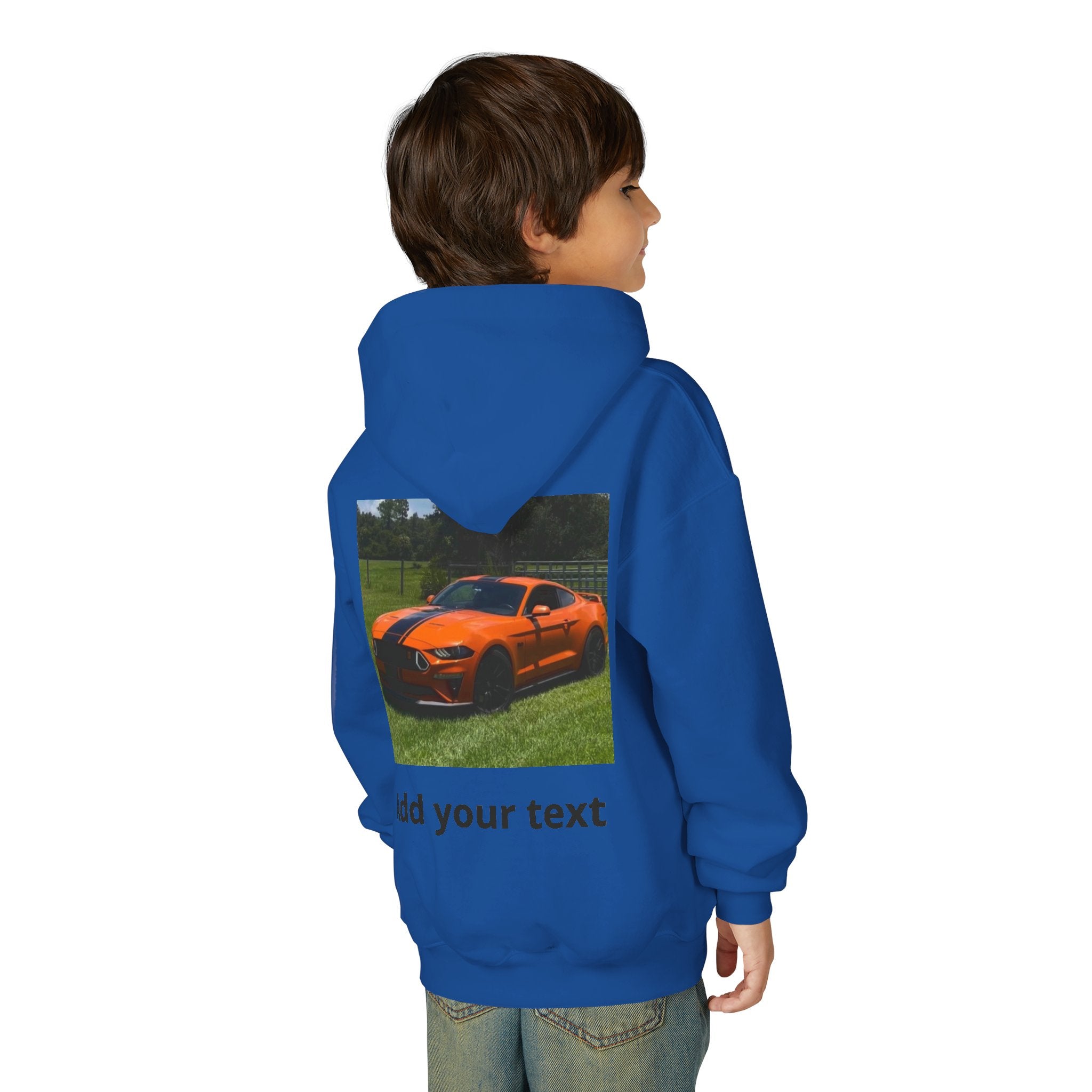 Youth Car Hoodie - "Dark Horse" Muscle Car Graphic Sweatshirt