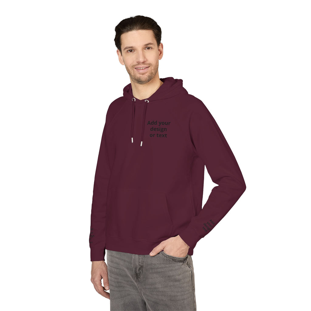 Eco Raglan Hoodie — Custom Embroidered Chest & Sleeve Design