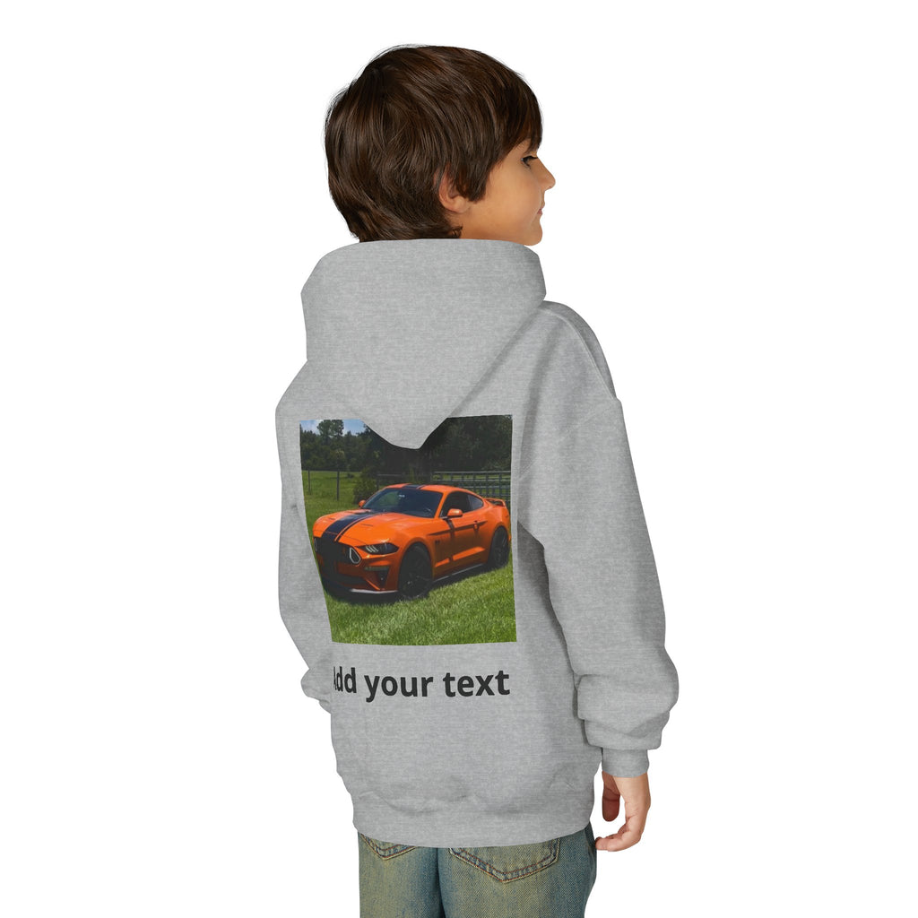 Youth Car Hoodie - "Dark Horse" Muscle Car Graphic Sweatshirt