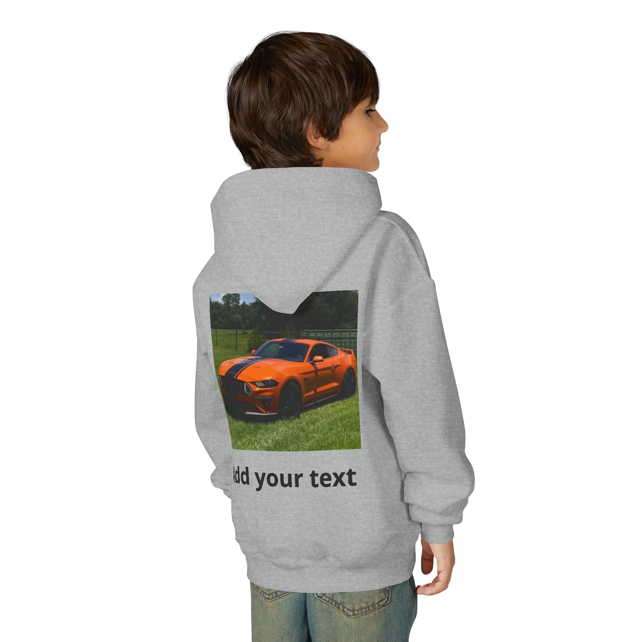 Youth Car Hoodie - "Dark Horse" Muscle Car Graphic Sweatshirt