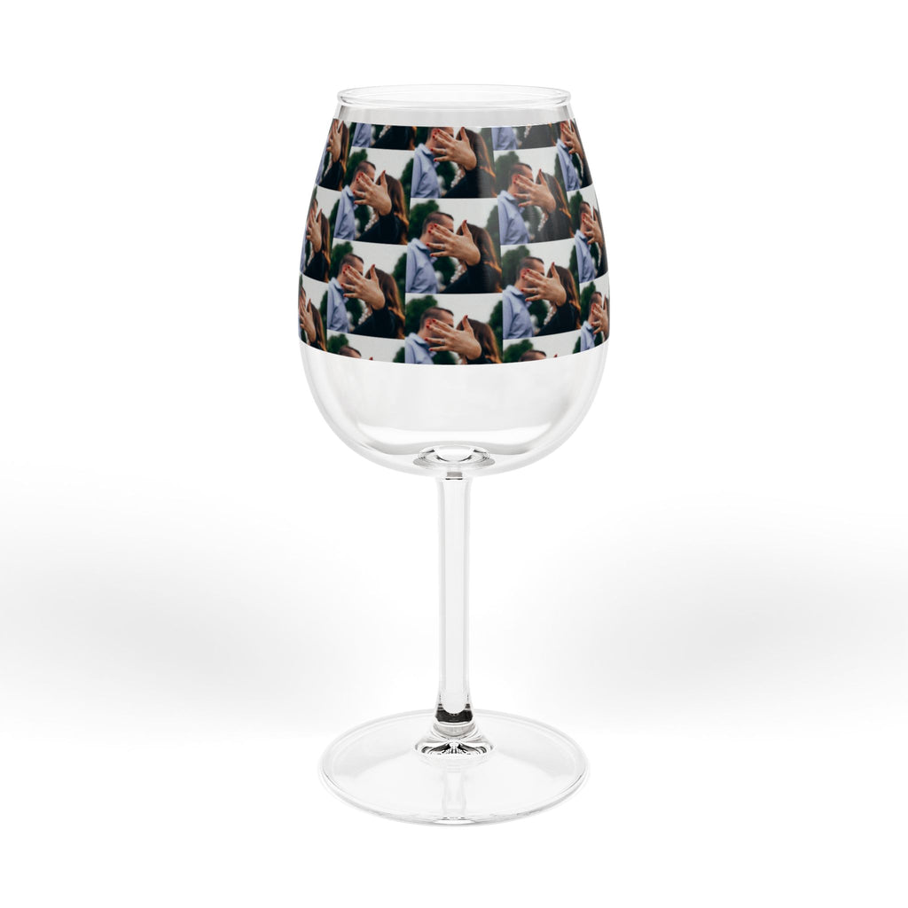 12oz Personalized Photo Wine Glass — Custom Face Collage Stemware