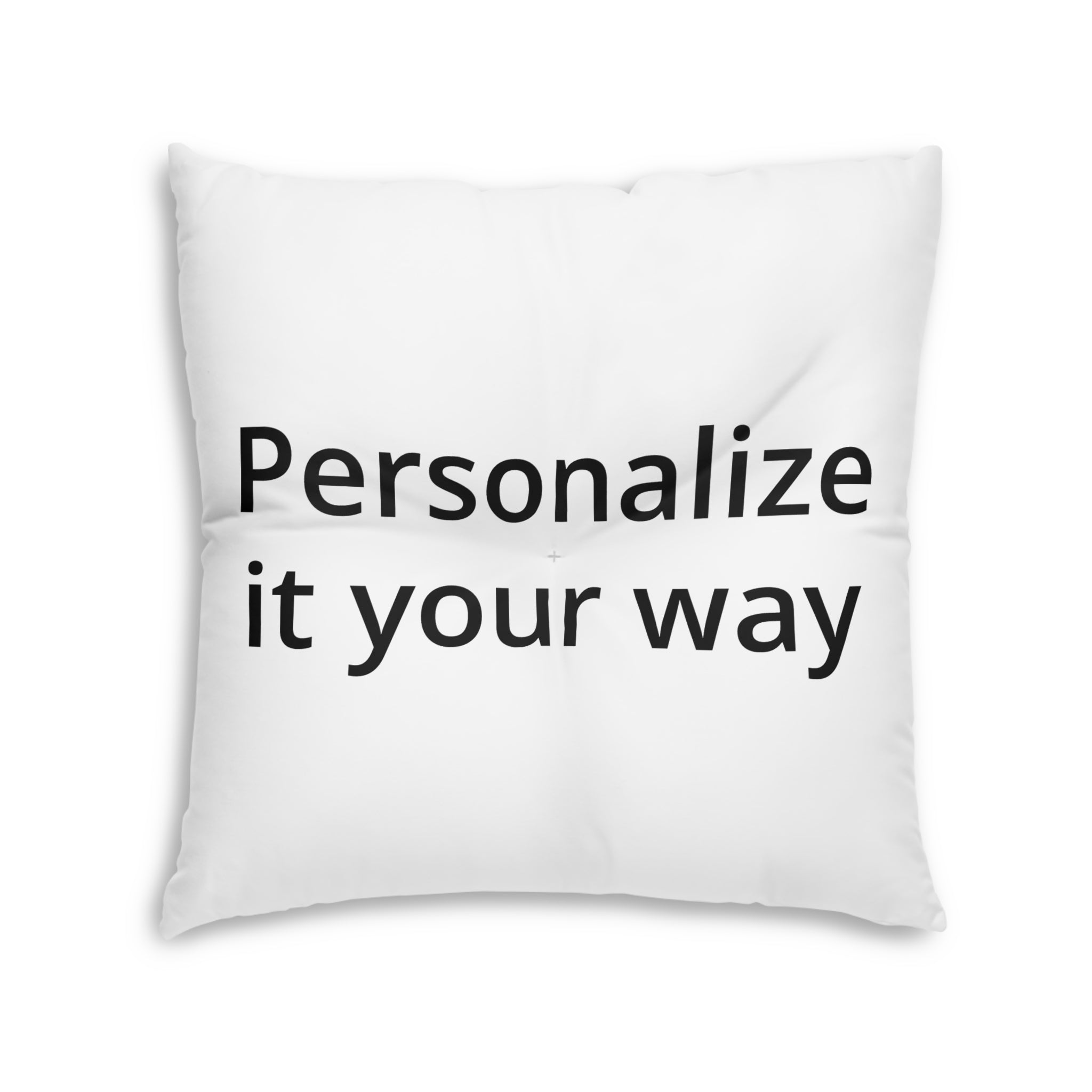 Personalized Tufted Floor Pillow — Custom Photo & Text Square Pillow