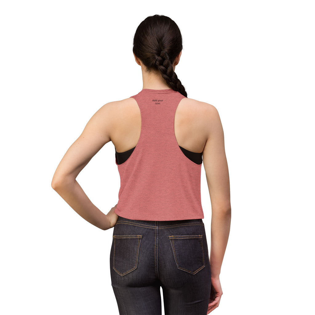 Custom Heart Arrow Crop Top — Add Your Text Personalizable Women's Tank — Valentine's Day & Fundraiser Event Gift for Her