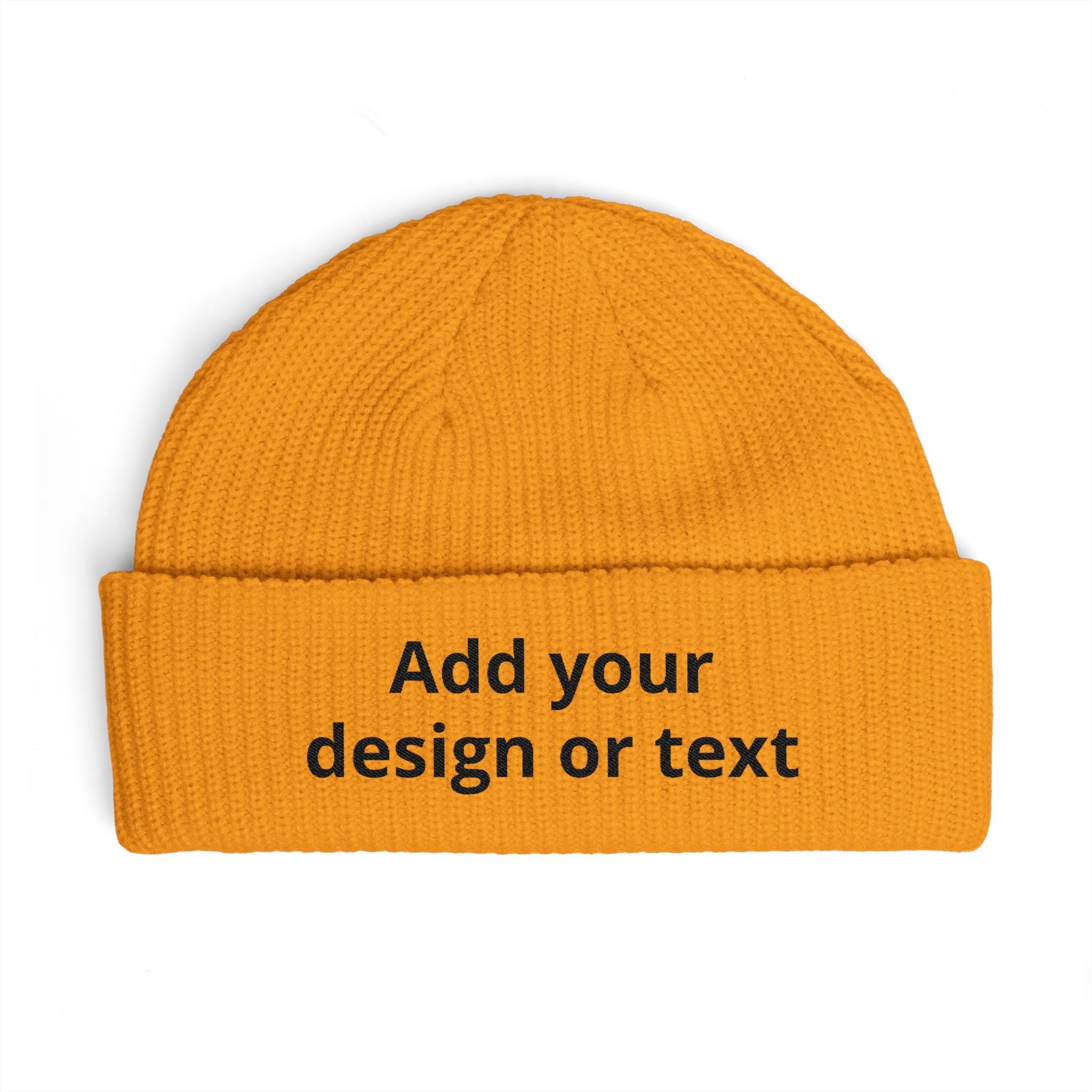 Custom Cuff Beanie — Personalized Knit Hat with Your Text or Design