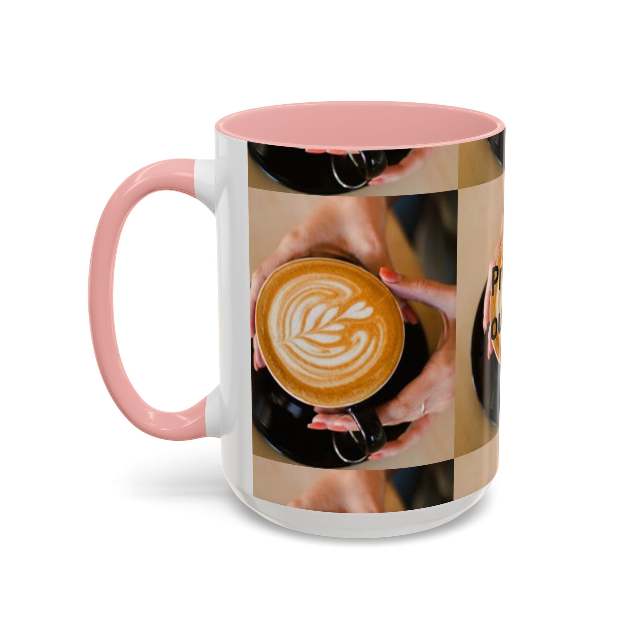Latte Art Coffee Mug — Barista Hands Holding Latte (11/15 oz)