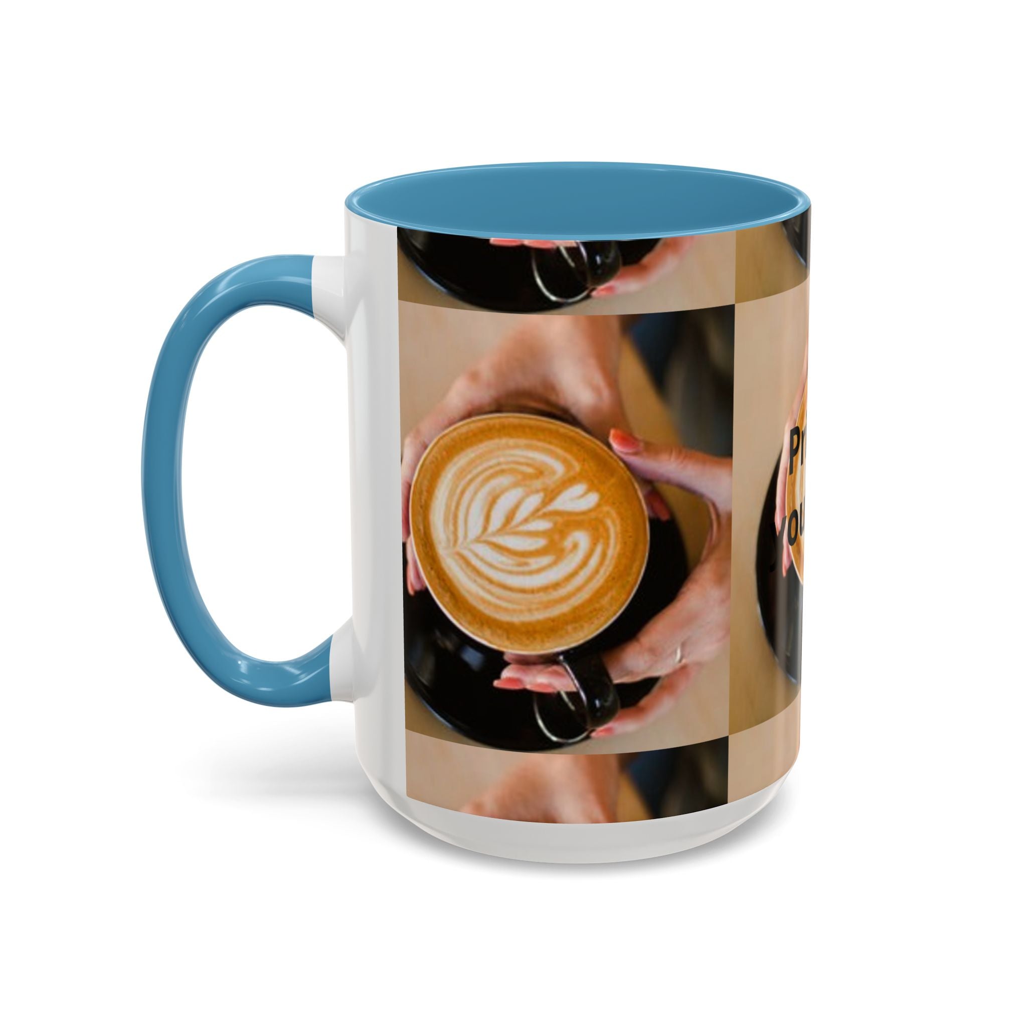 Latte Art Coffee Mug — Barista Hands Holding Latte (11/15 oz)