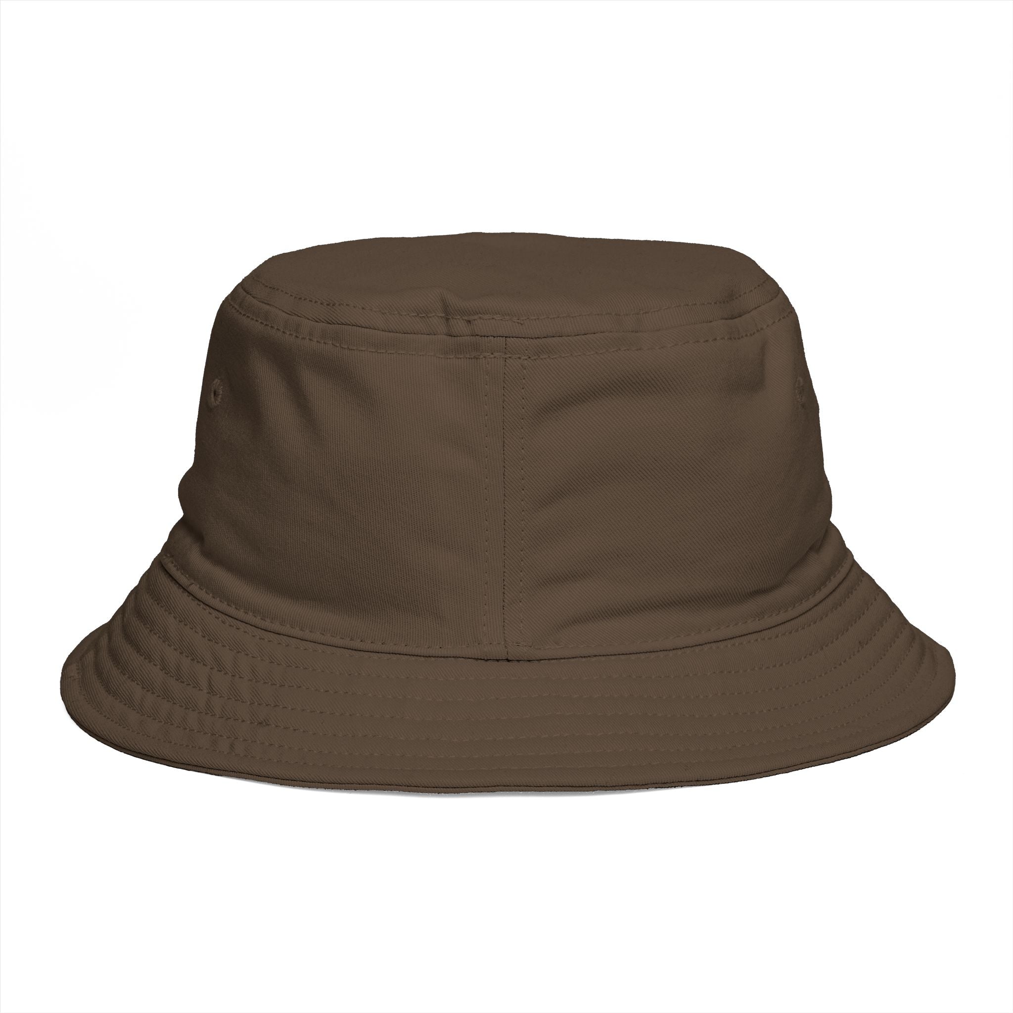 Custom Text Bucket Hat — Personalized Brown Sun Hat