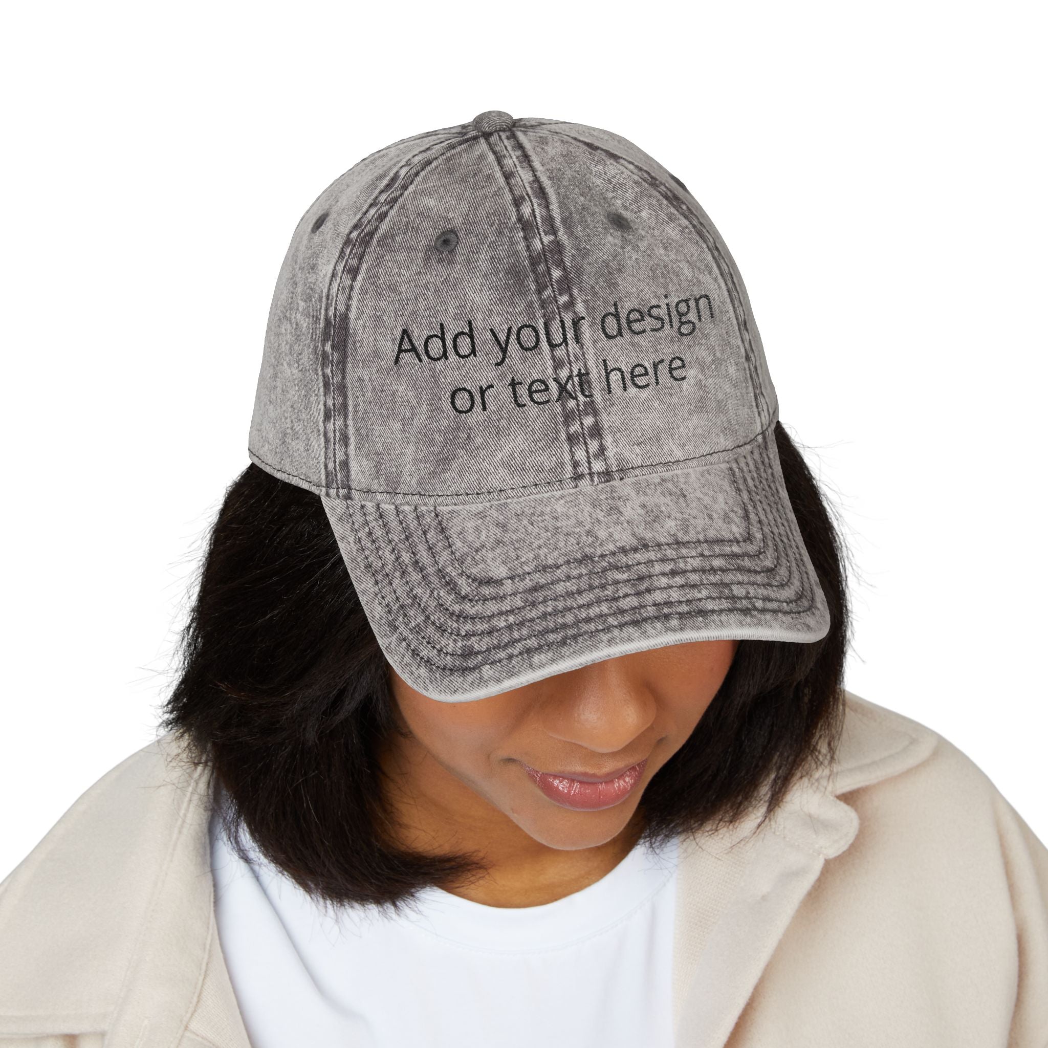 Vintage Embroidered Cap — Custom Text Dad Hat