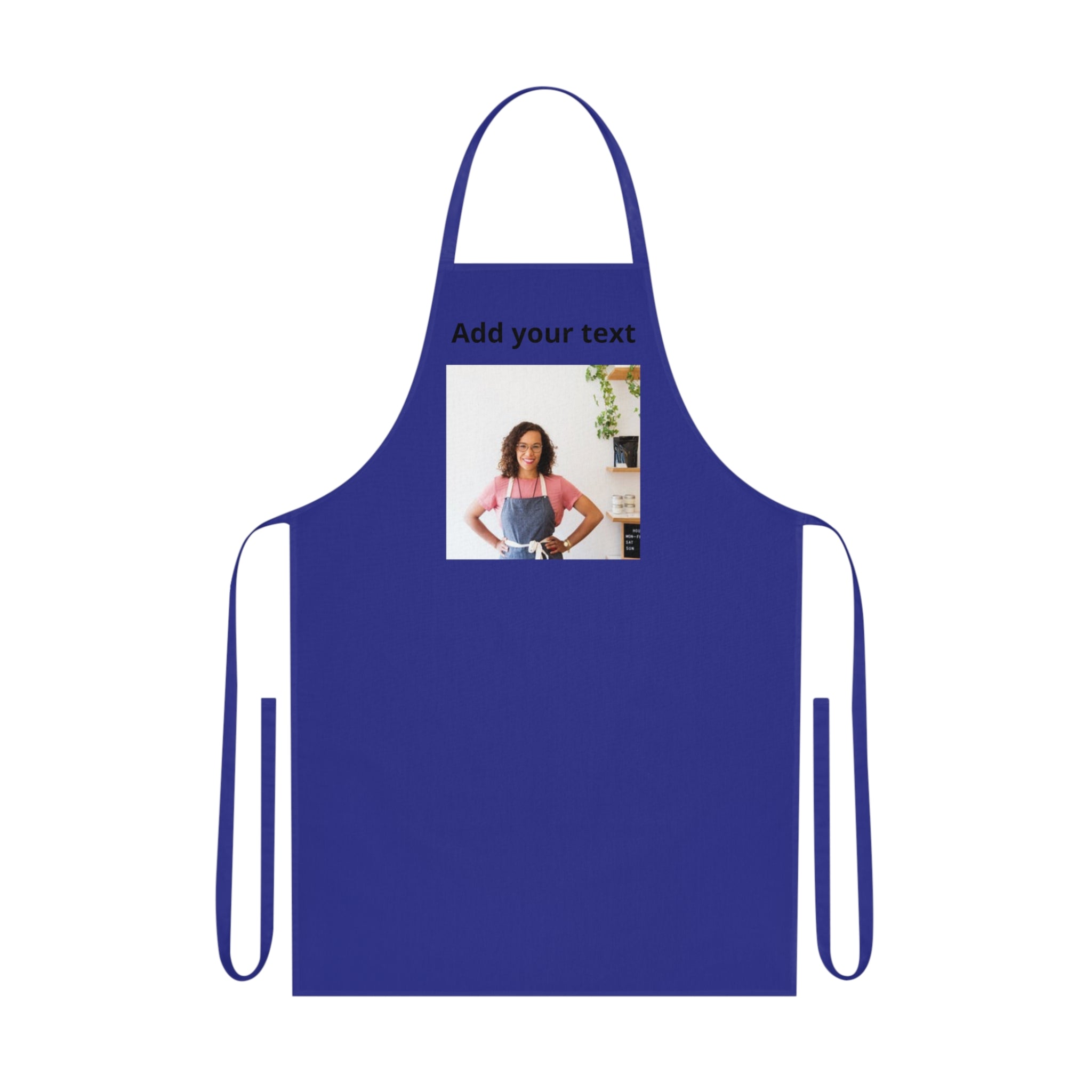 Personalized Photo Cotton Apron — Custom Kitchen Chef Gift