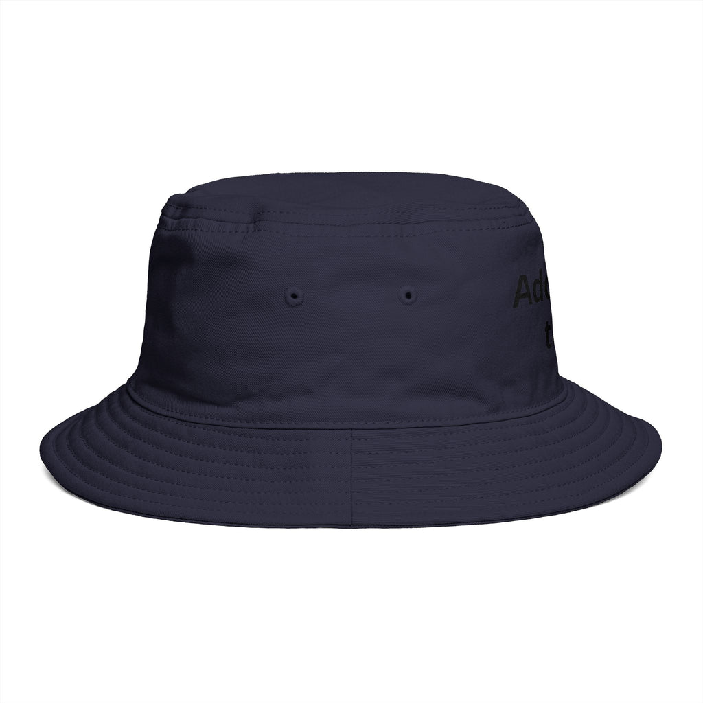 Custom Text Bucket Hat — Personalized Brown Sun Hat