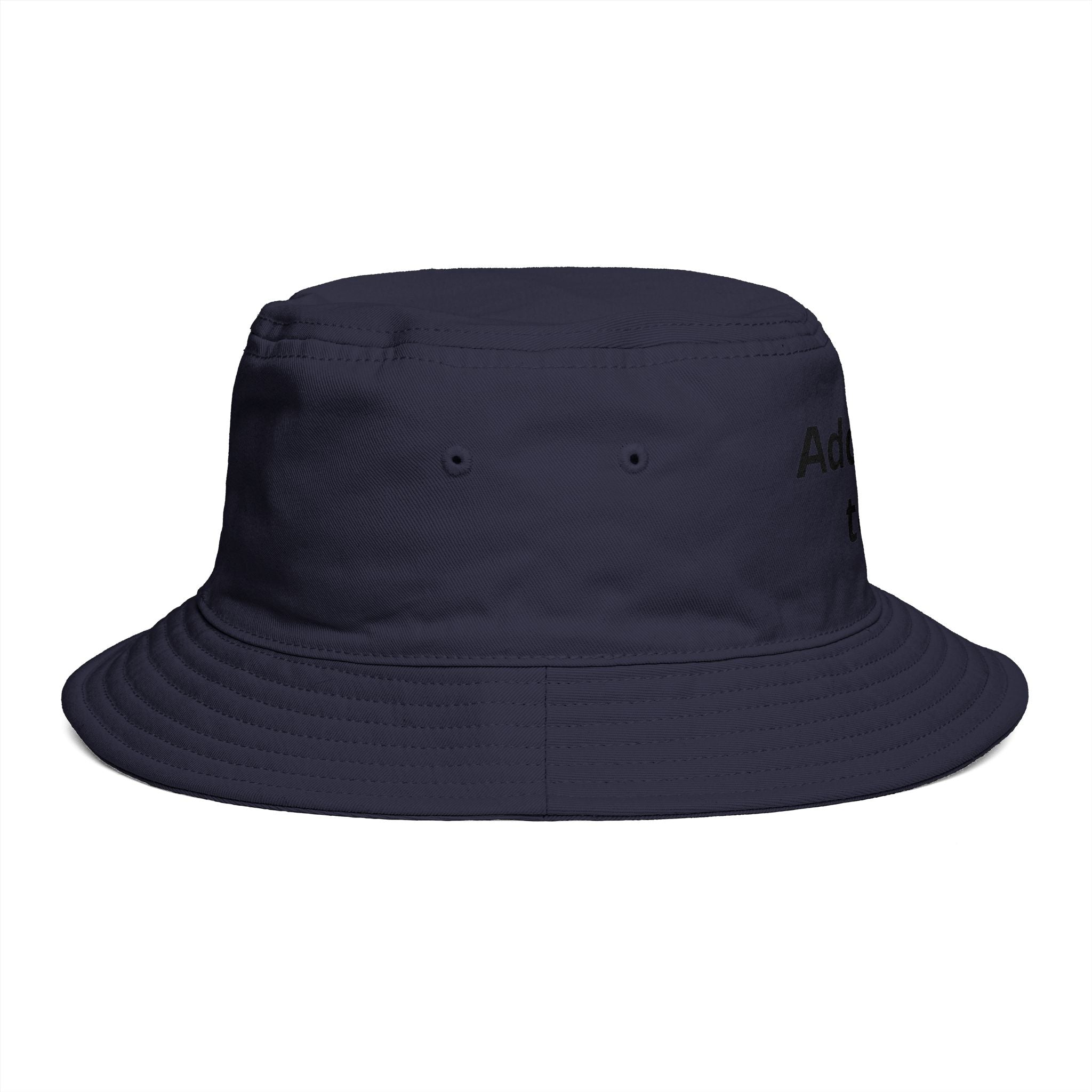 Custom Text Bucket Hat — Personalized Brown Sun Hat