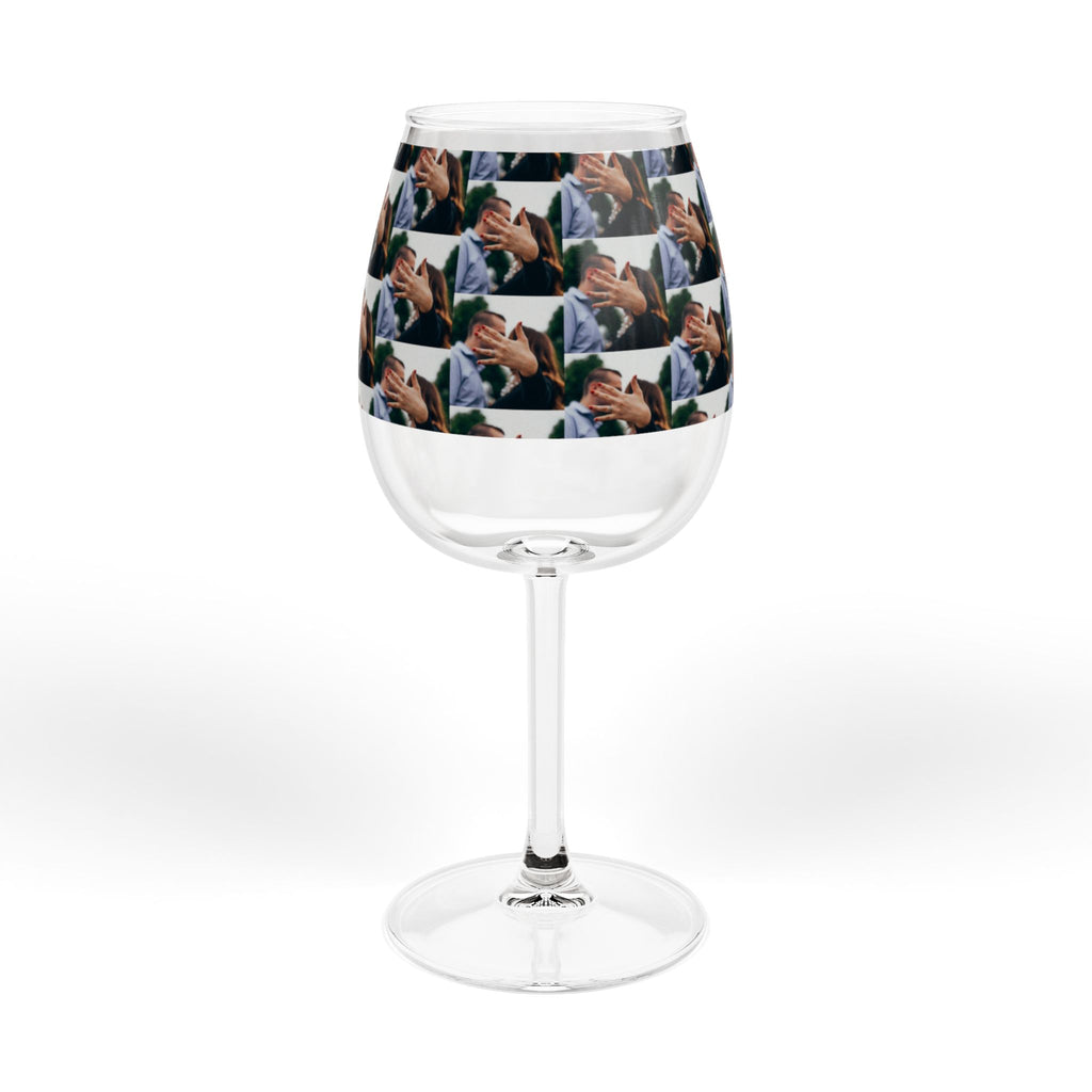 12oz Personalized Photo Wine Glass — Custom Face Collage Stemware