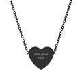 Engravable Heart Necklace — Personalized Sterling Heart Pendant — Valentine's Day - Birthday Gift - For Her