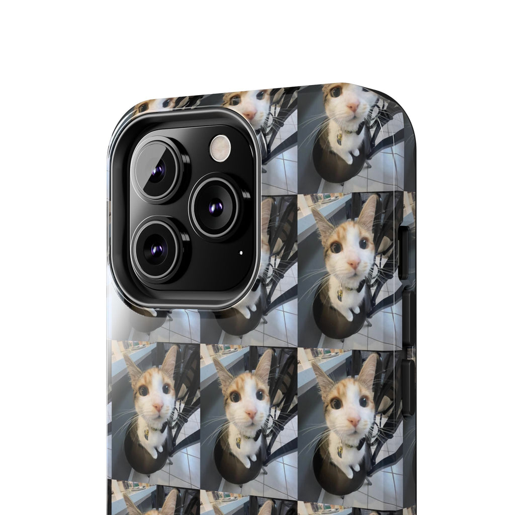 Custom Photo Cat Tough Phone Case — Personalized Grid Collage Protection