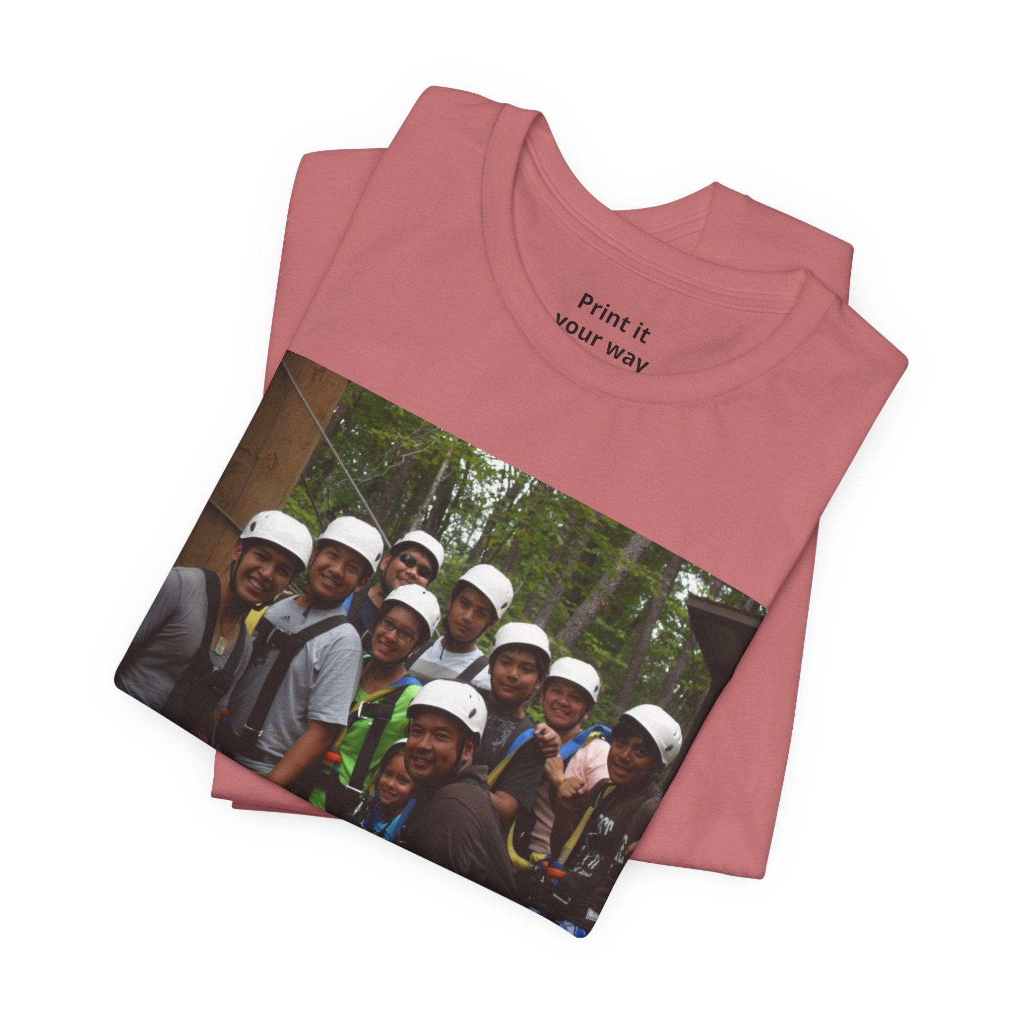 Custom Photo Tee — Add Your Message Personalized Group T-Shirt