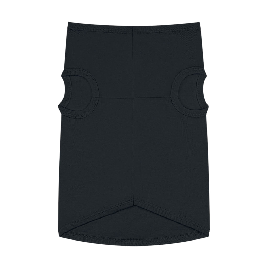 Service Dog Pet Tank Top — Black Paw Print with Red Cross Identification