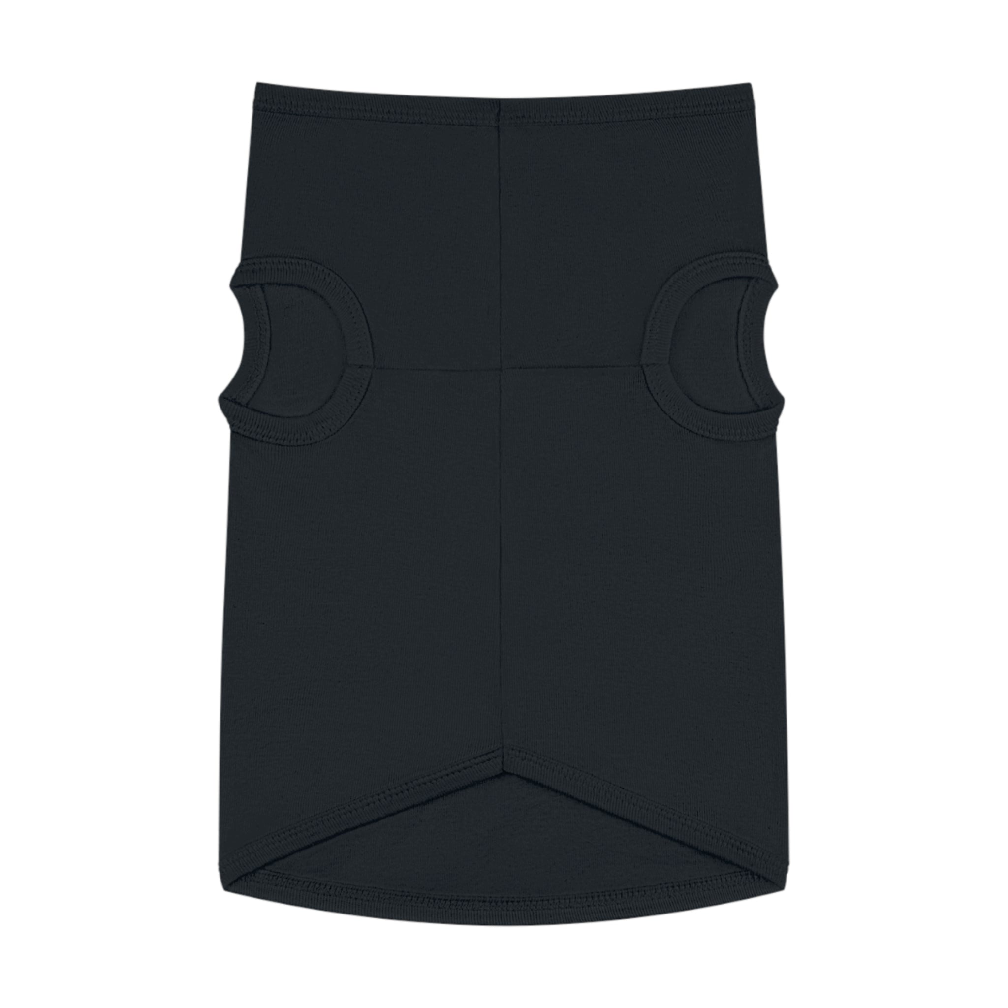 Service Dog Pet Tank Top — Black Paw Print with Red Cross Identification