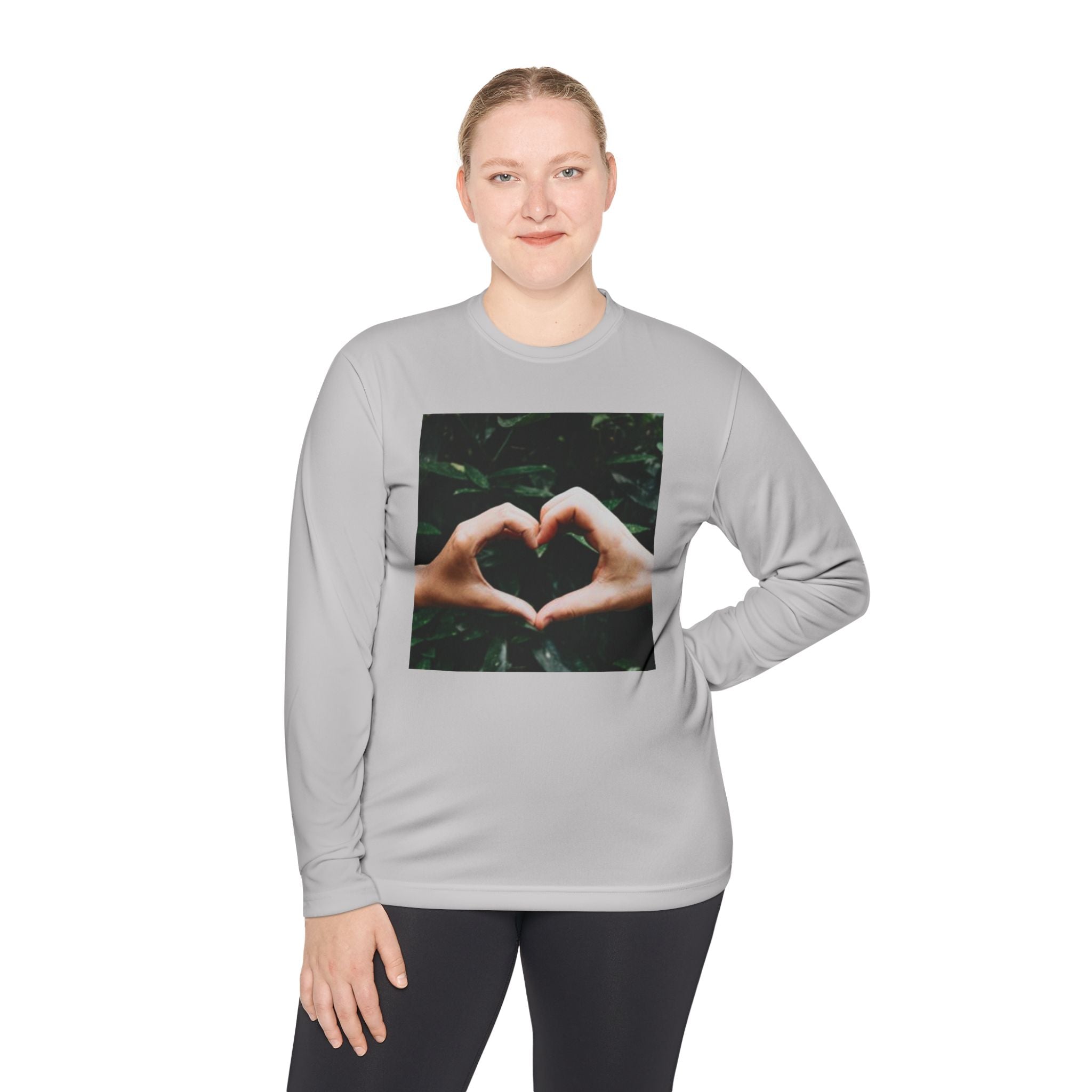 Long Sleeve Tee — Heart Hands Photo Print