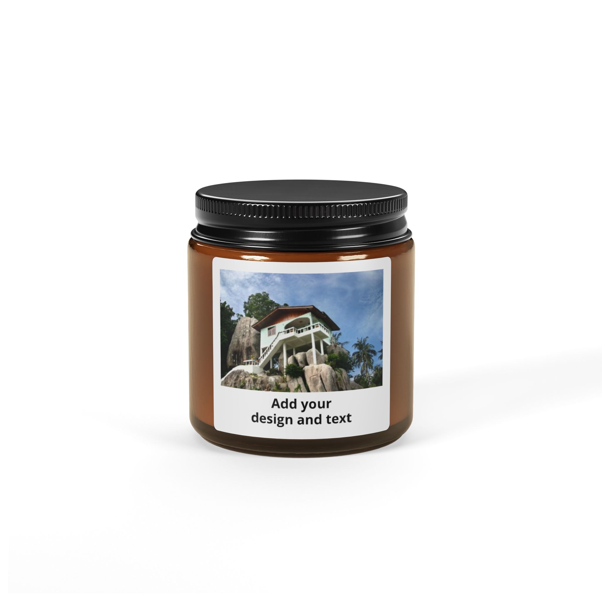 Amber Jar Soy Candle — Customizable Scented Candle (Multi-Size)