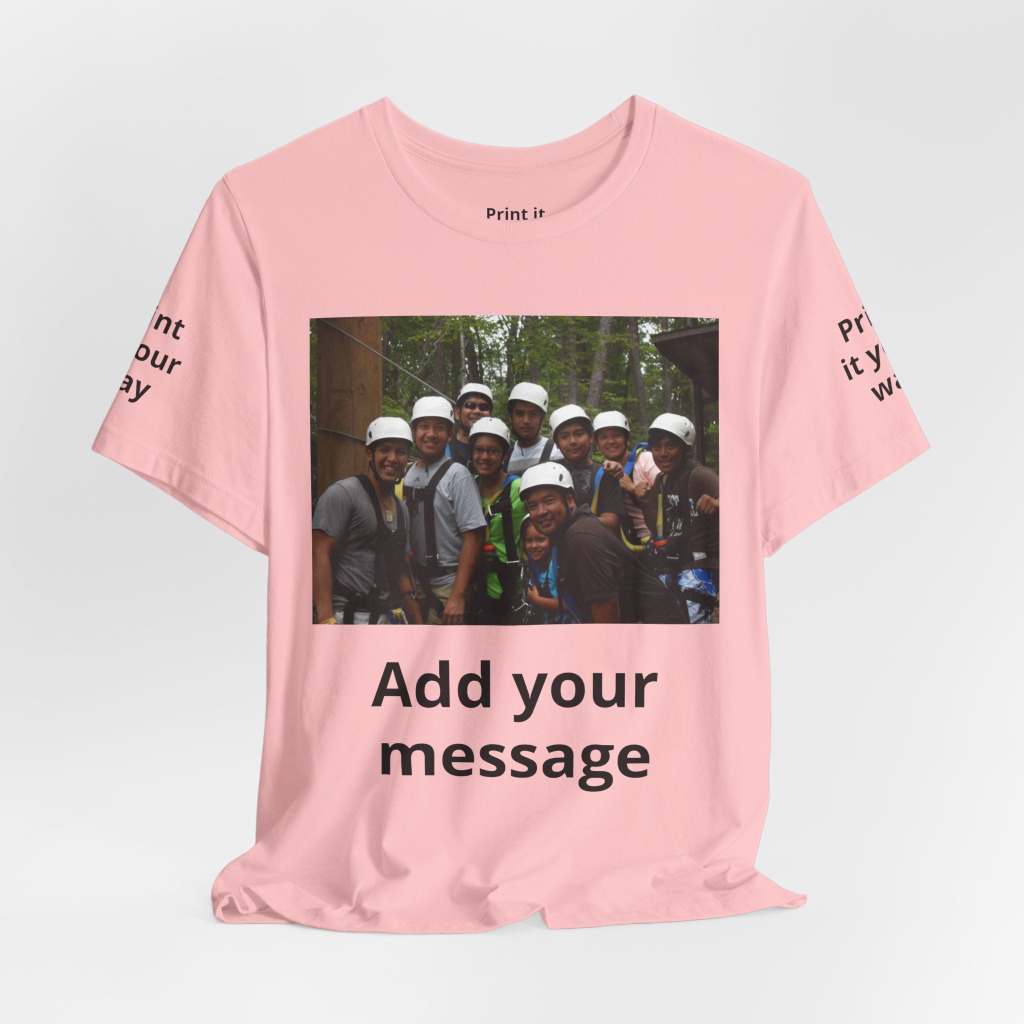 Custom Photo Tee — Add Your Message Personalized Group T-Shirt