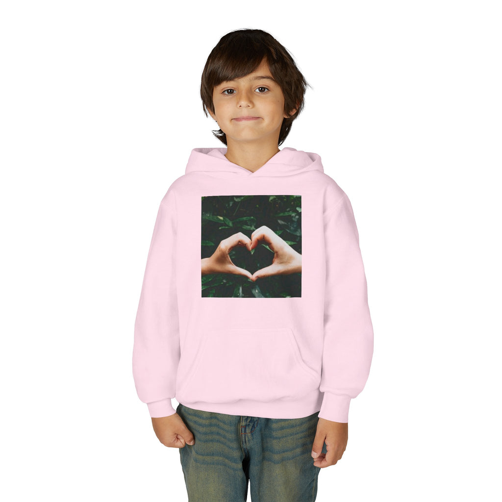 Youth Hoodie — Heart Hands Photo Graphic Hooded Sweatshirt