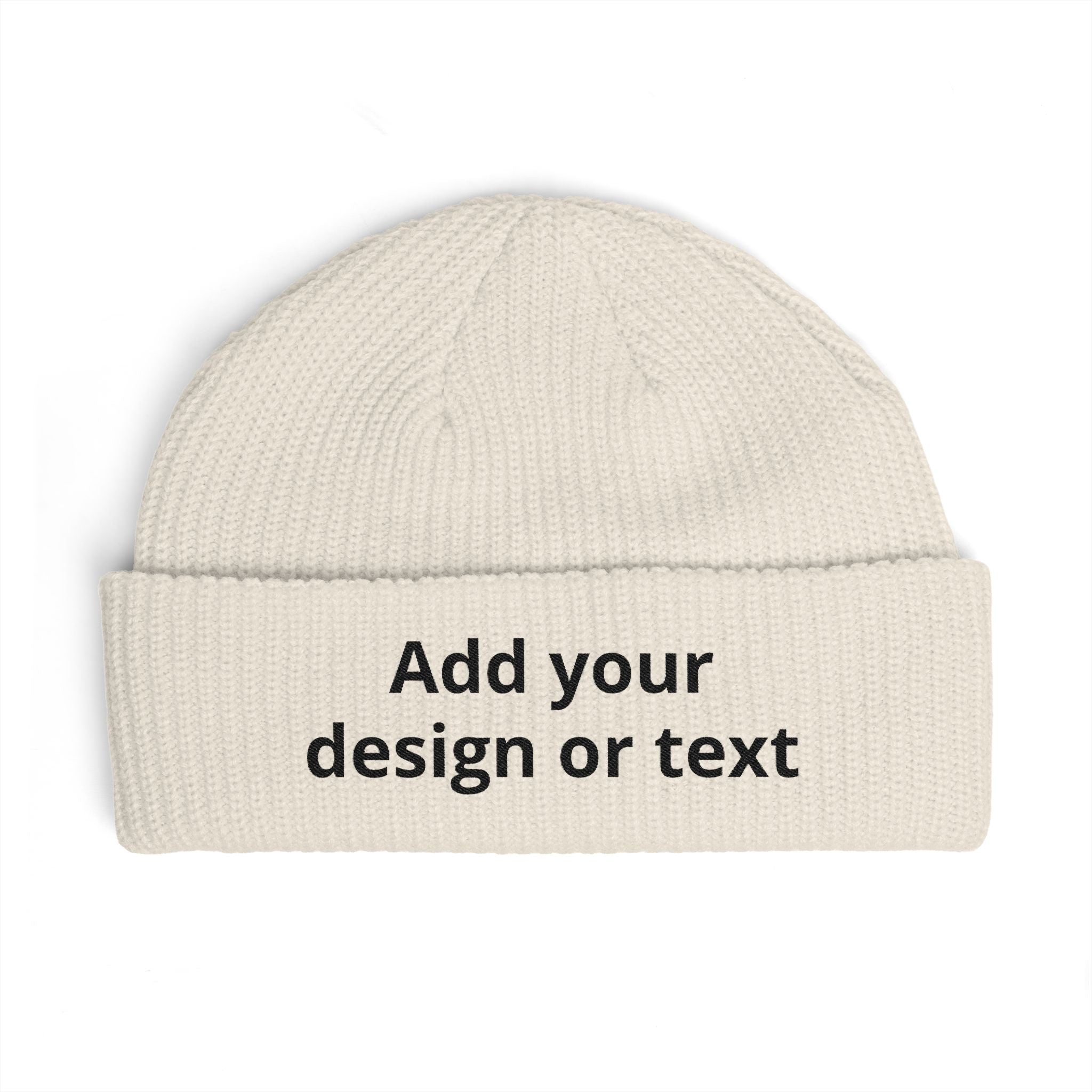 Custom Cuff Beanie — Personalized Knit Hat with Your Text or Design