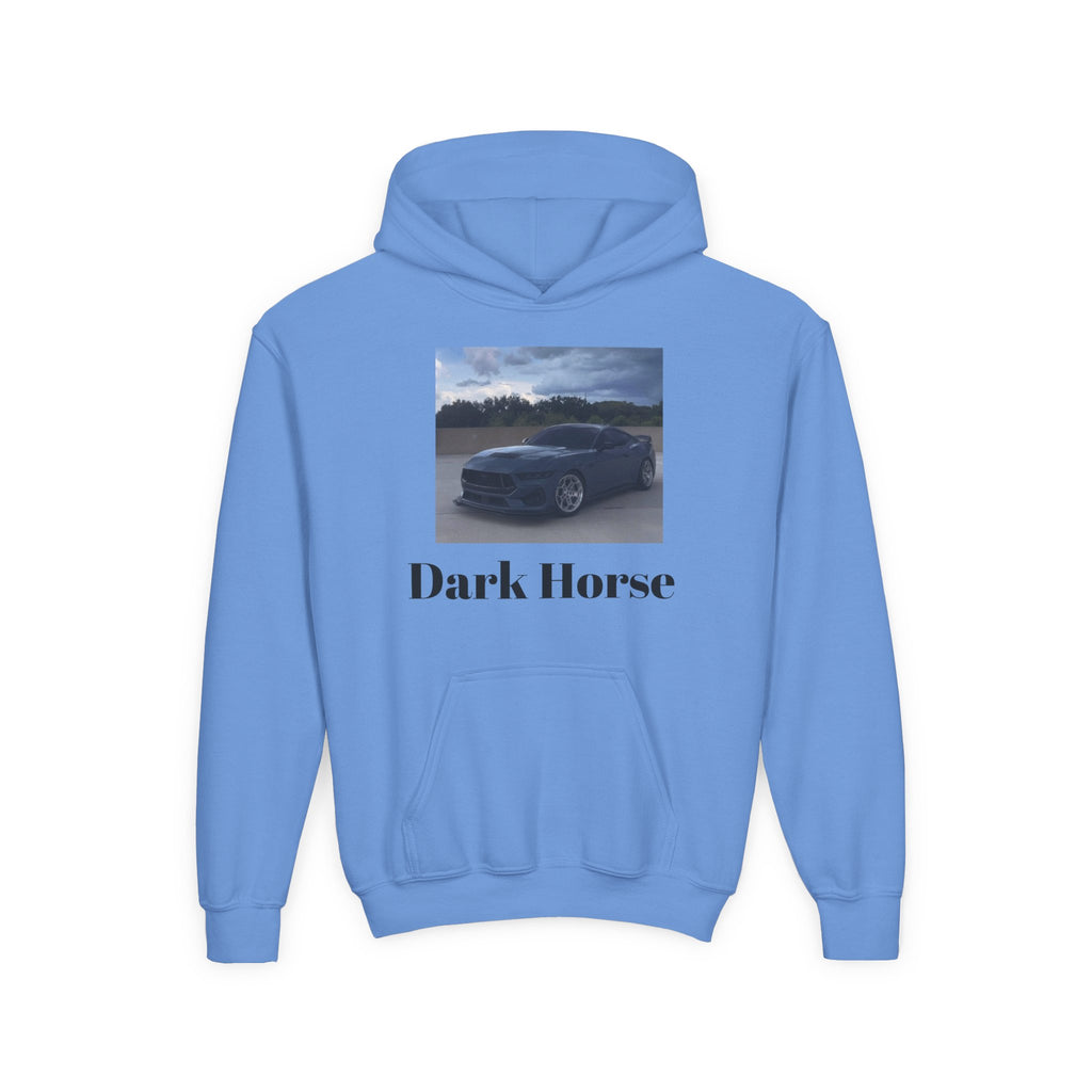 Youth Car Hoodie - "Dark Horse" Muscle Car Graphic Sweatshirt