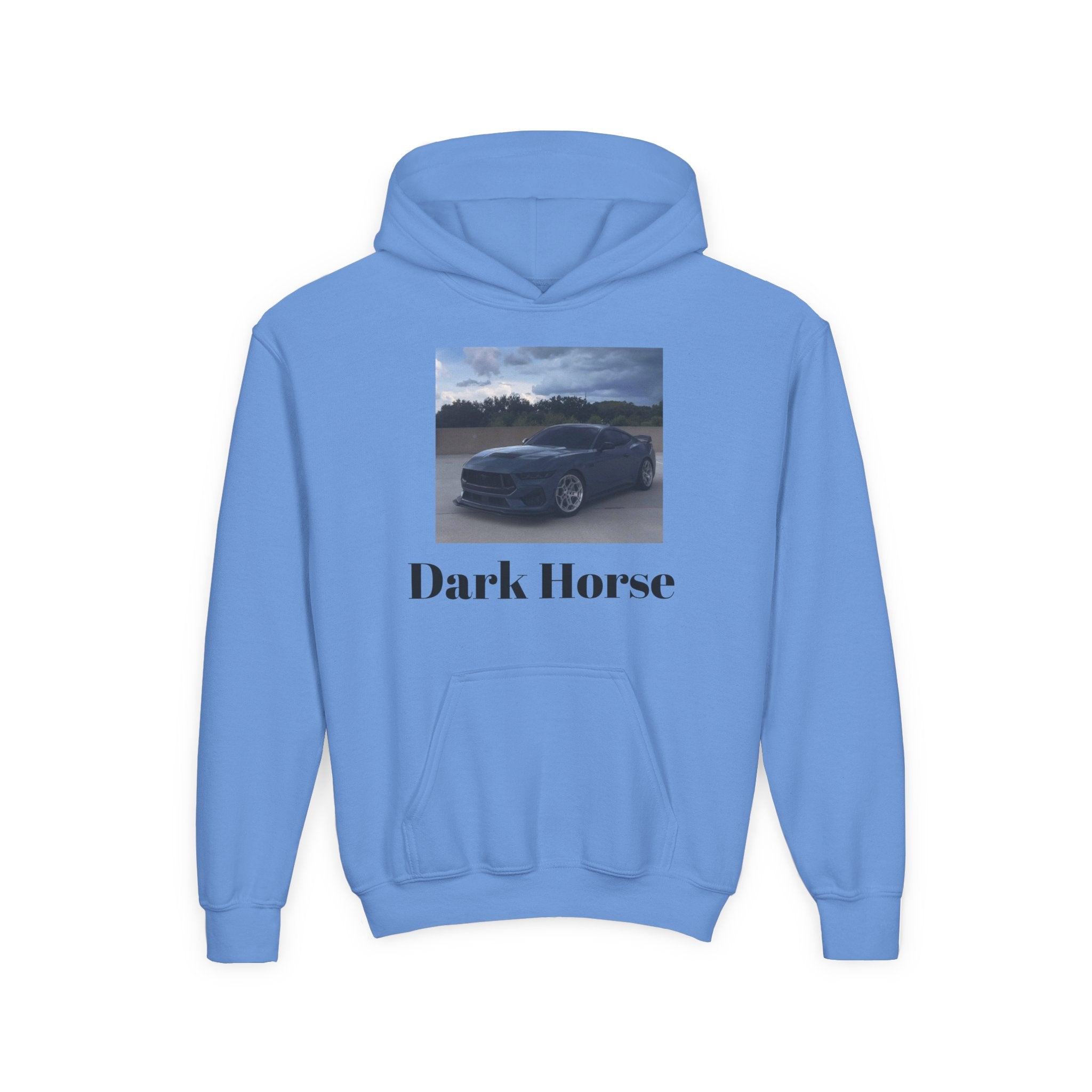 Youth Car Hoodie - "Dark Horse" Muscle Car Graphic Sweatshirt
