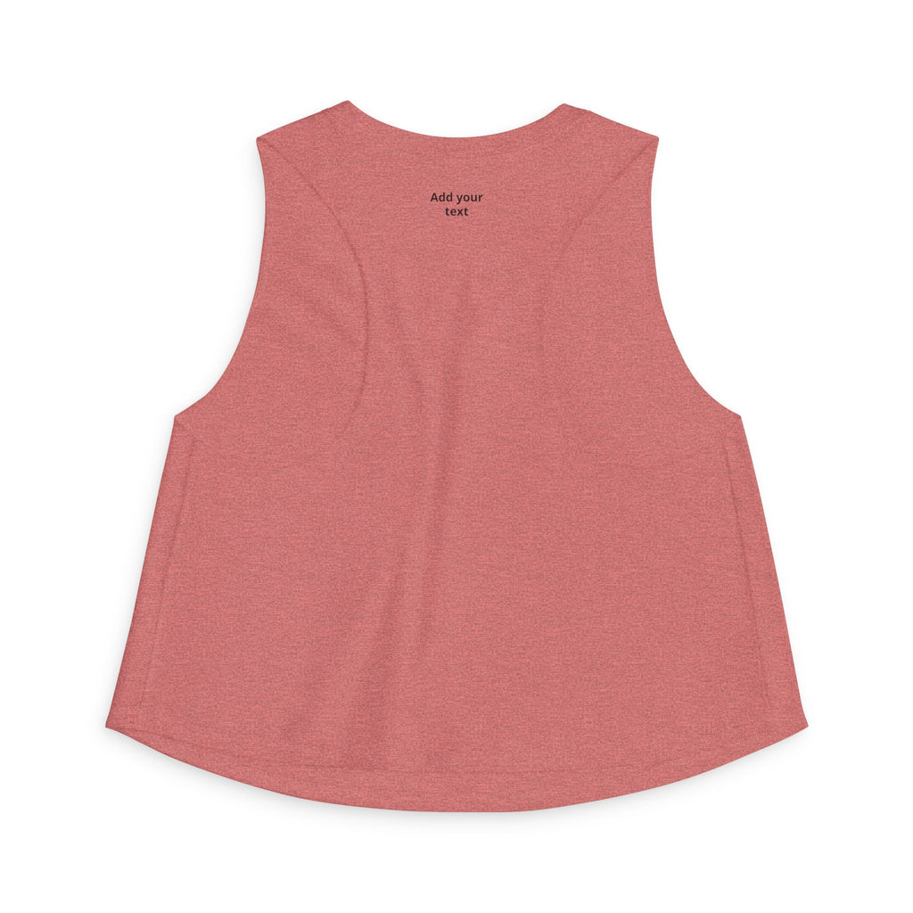 Custom Heart Arrow Crop Top — Add Your Text Personalizable Women's Tank — Valentine's Day & Fundraiser Event Gift for Her