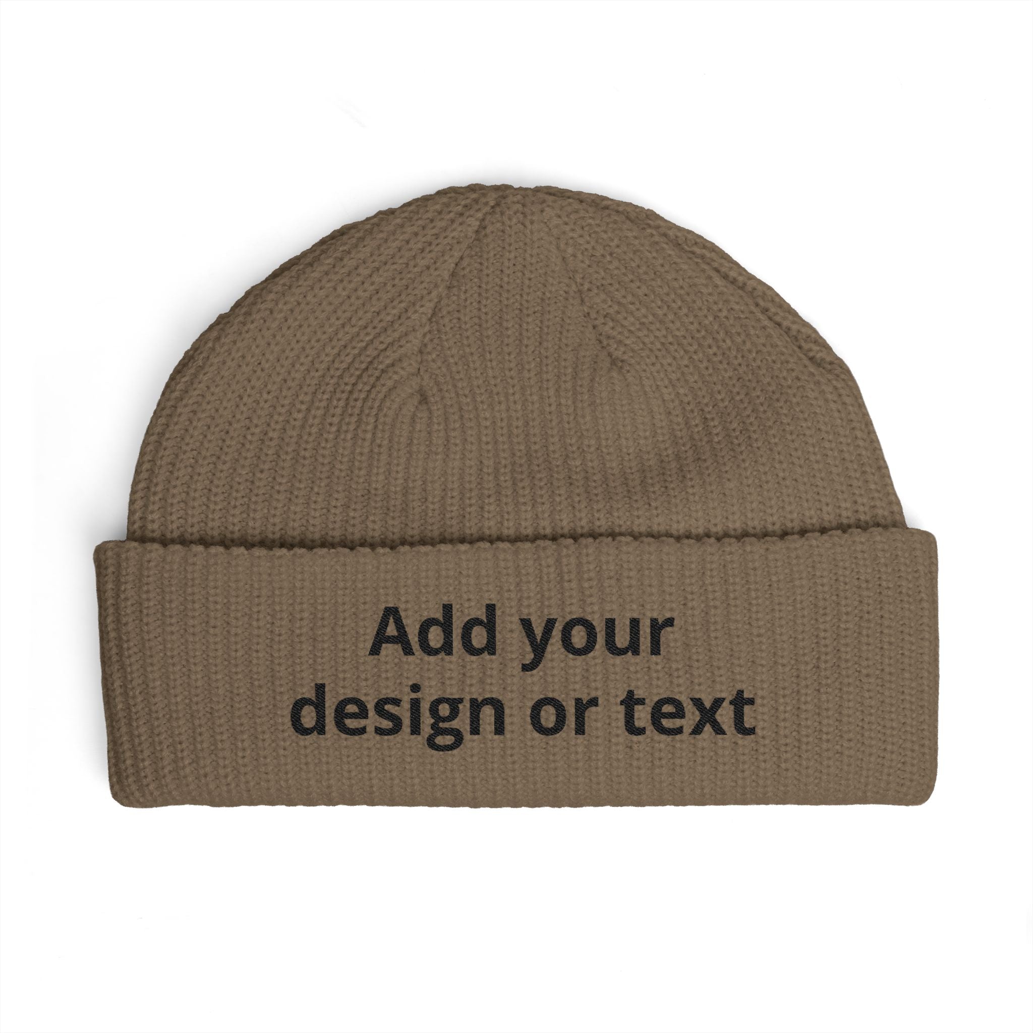 Custom Cuff Beanie — Personalized Knit Hat with Your Text or Design