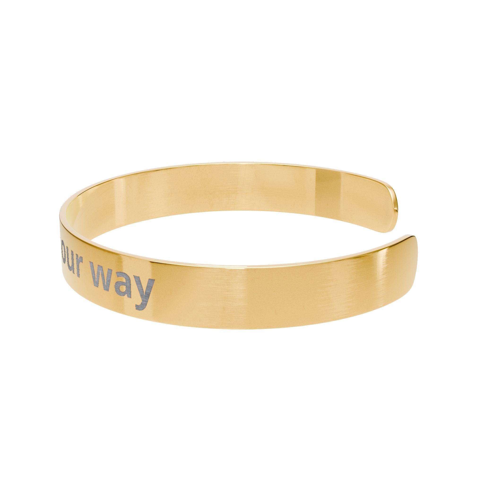 Engraved Gold Cuff Bracelet — Customizable "Engrave it your way" Personalized Bracelet