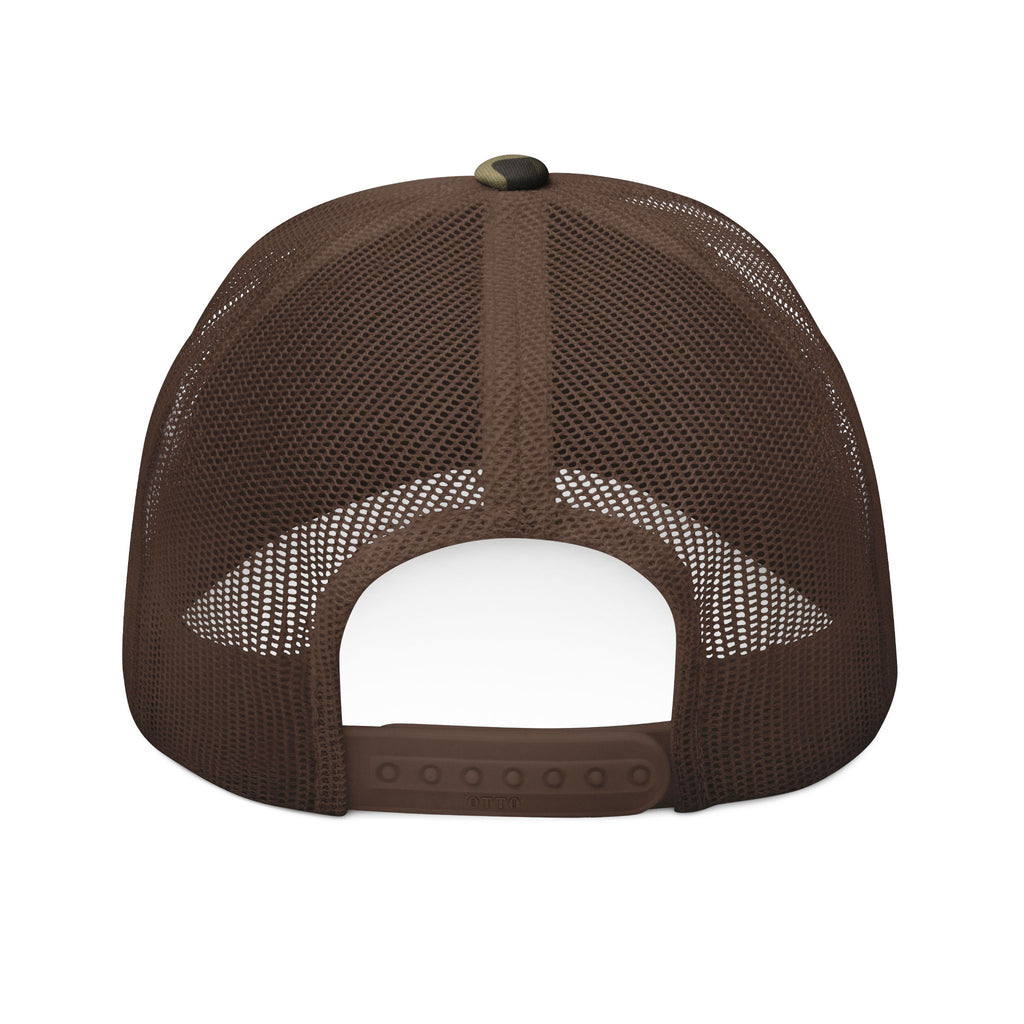 Camo Trucker Hat — Embroidered Classic Mesh Cap
