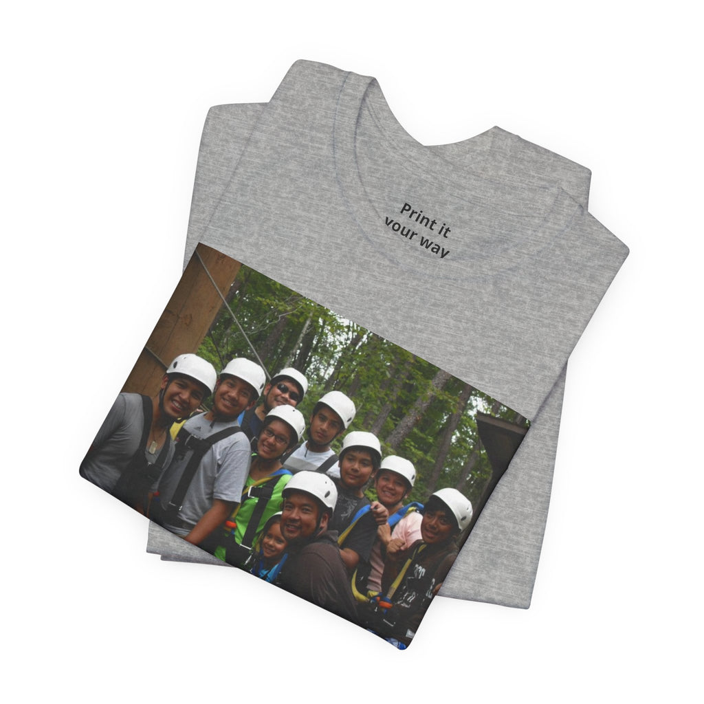 Custom Photo Tee — Add Your Message Personalized Group T-Shirt