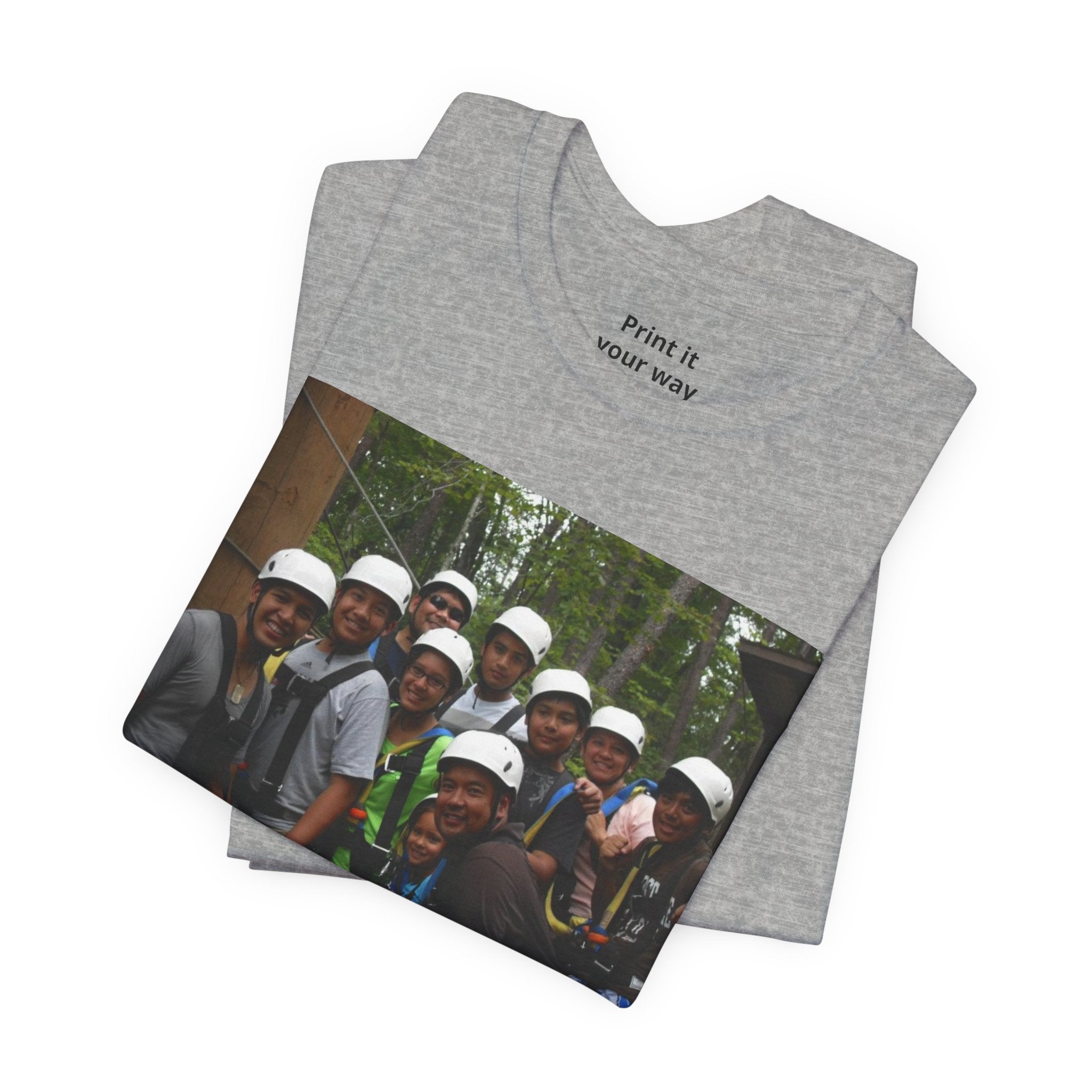 Custom Photo Tee — Add Your Message Personalized Group T-Shirt