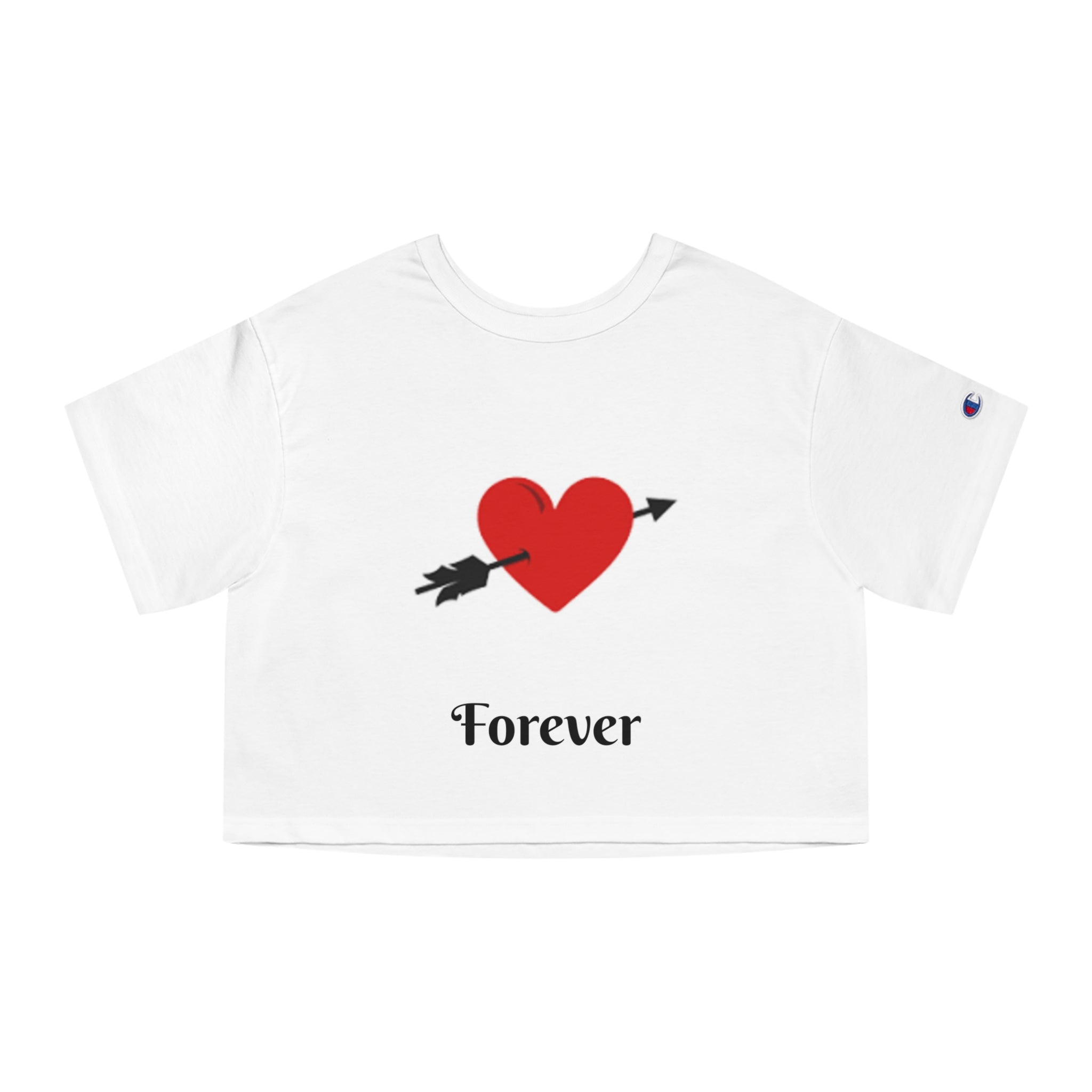 Valentine Heart Arrow "Forever" Cropped Tee