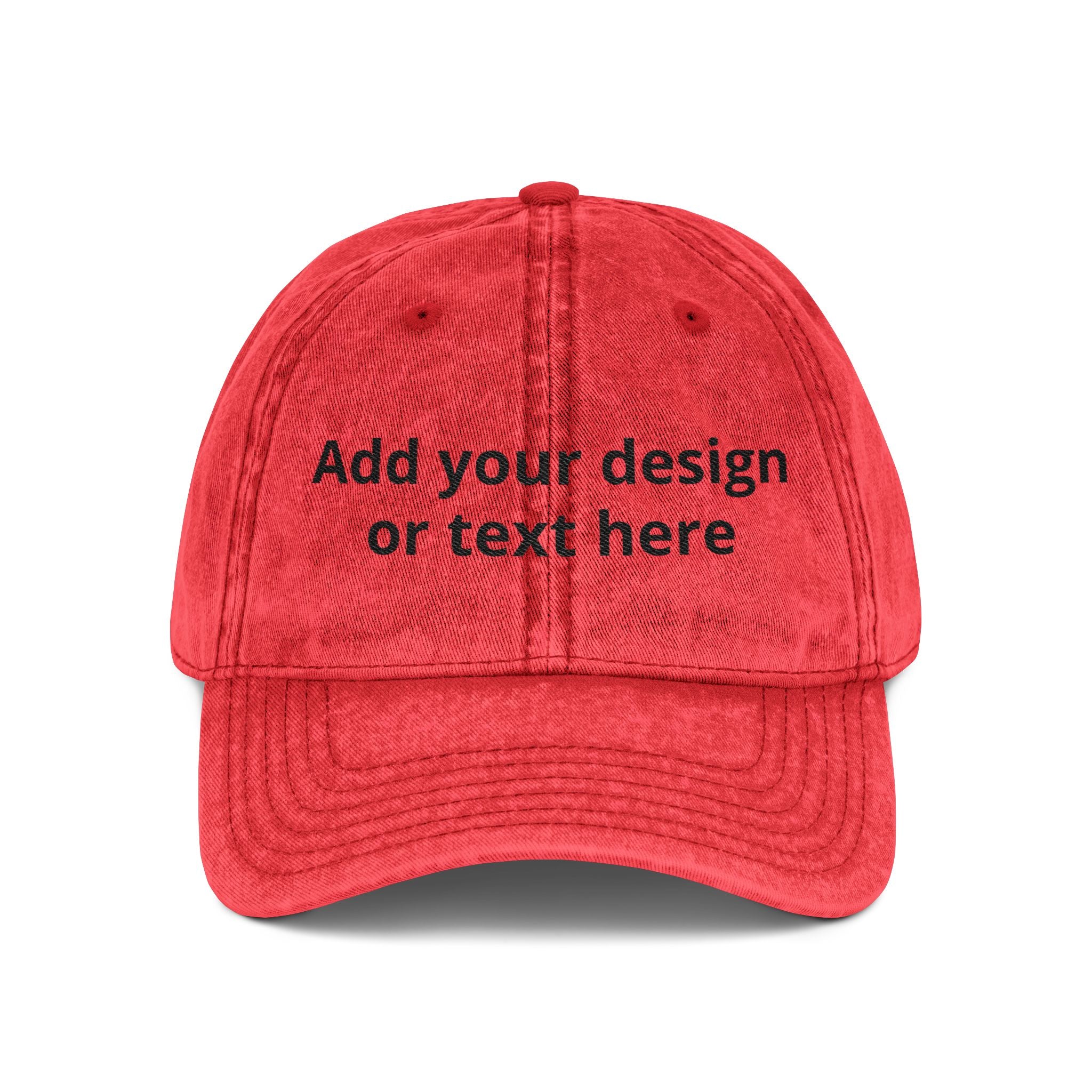 Vintage Embroidered Cap — Custom Text Dad Hat