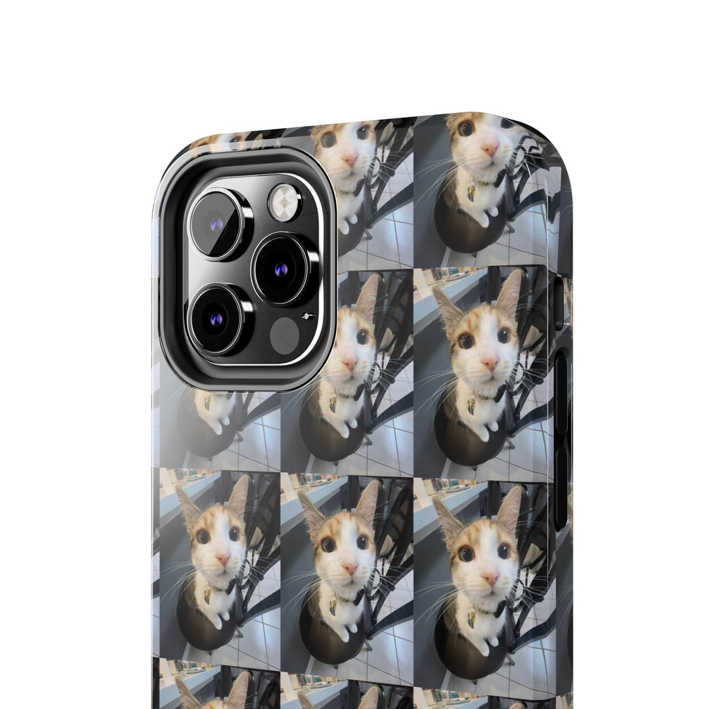 Custom Photo Cat Tough Phone Case — Personalized Grid Collage Protection