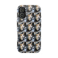 Custom Photo Cat Tough Phone Case — Personalized Grid Collage Protection