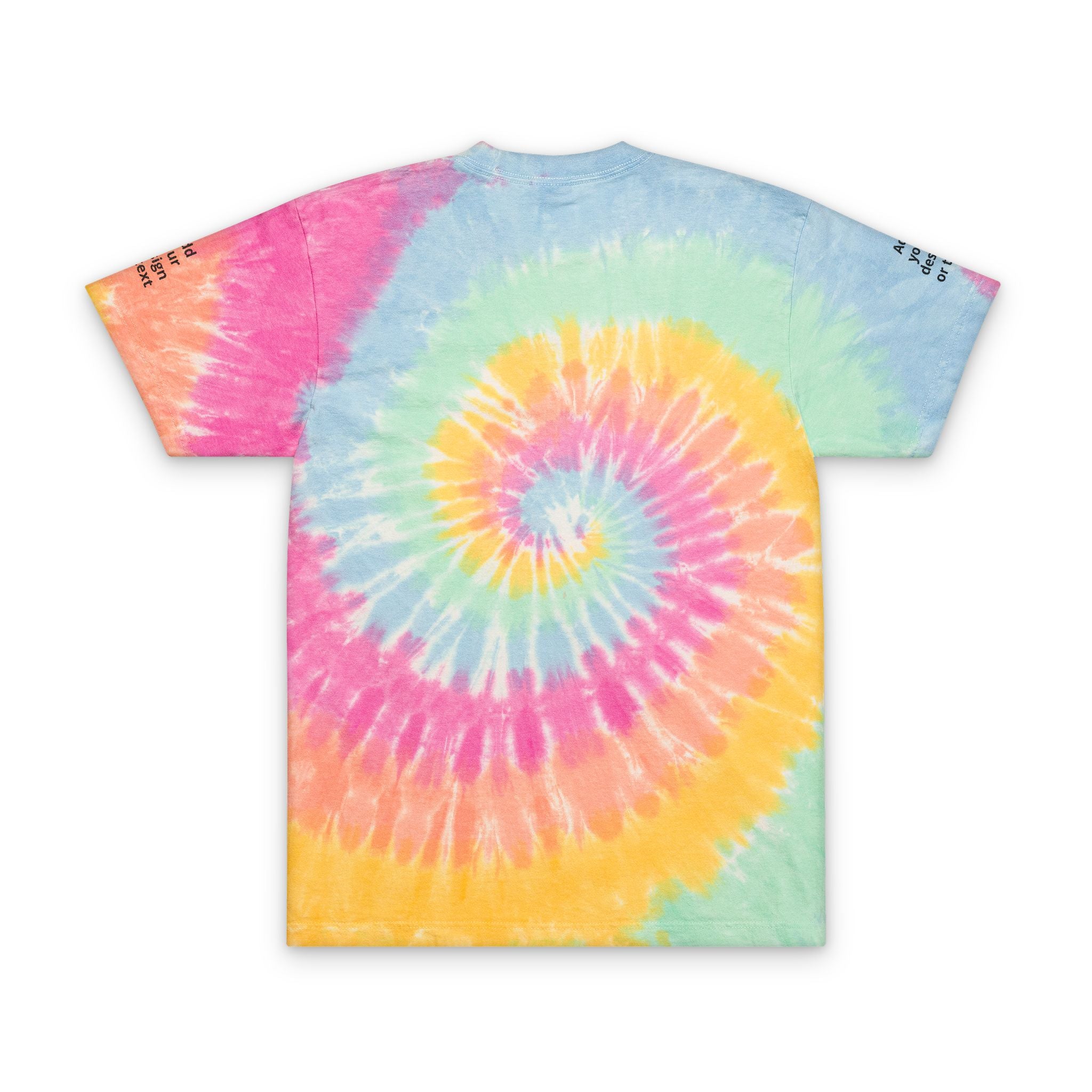Tie-Dye Spiral Tee — Custom Embroidered Oversized T-Shirt