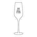 Engraved Champagne Flute 8.25 oz — Wedding Toast Ring Exchange Design