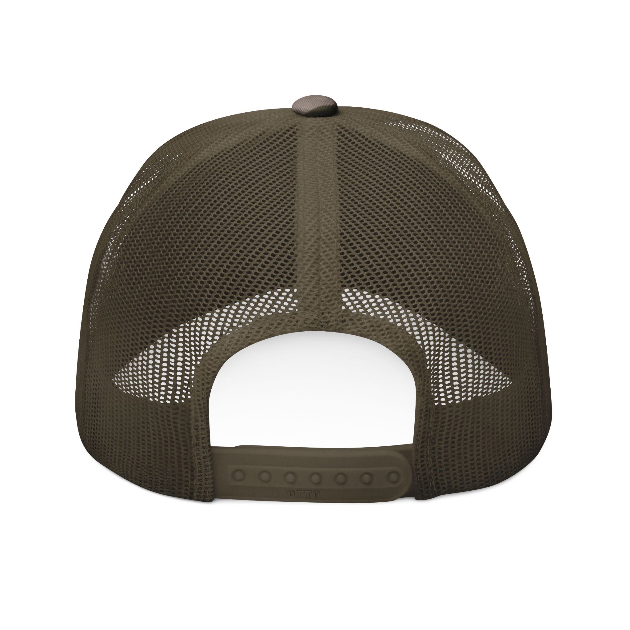Camo Trucker Hat — Embroidered Classic Mesh Cap