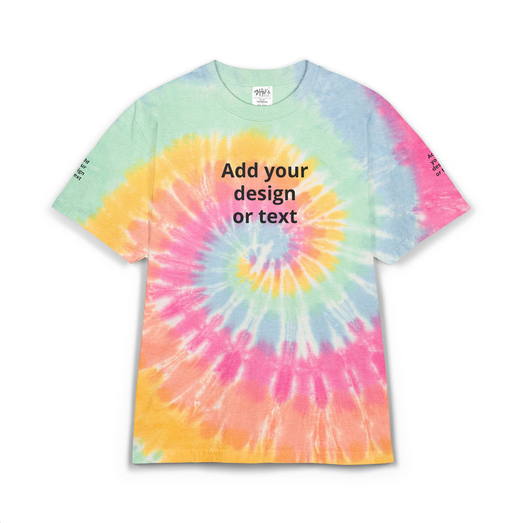 Tie-Dye Spiral Tee — Custom Embroidered Oversized T-Shirt