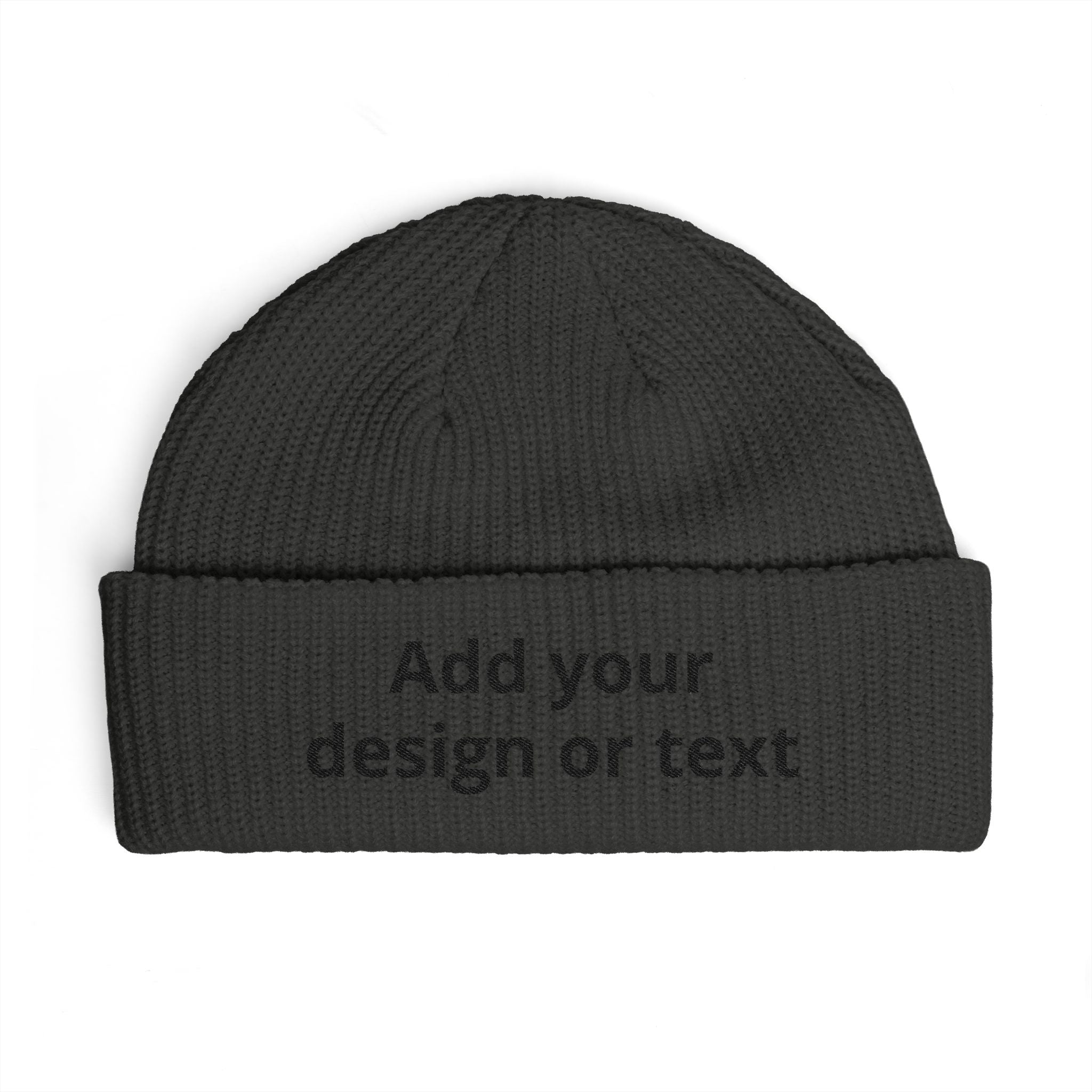 Custom Cuff Beanie — Personalized Knit Hat with Your Text or Design