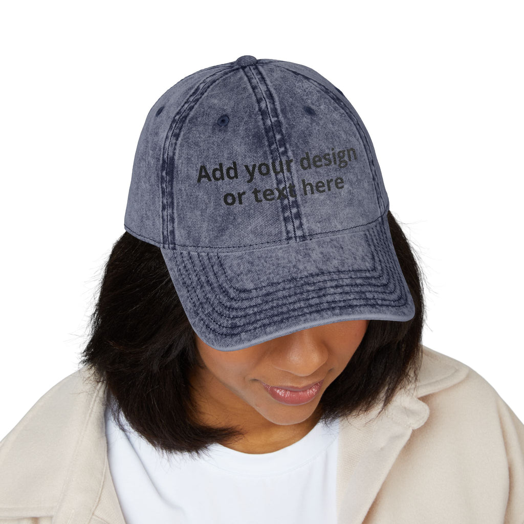 Vintage Embroidered Cap — Custom Text Dad Hat